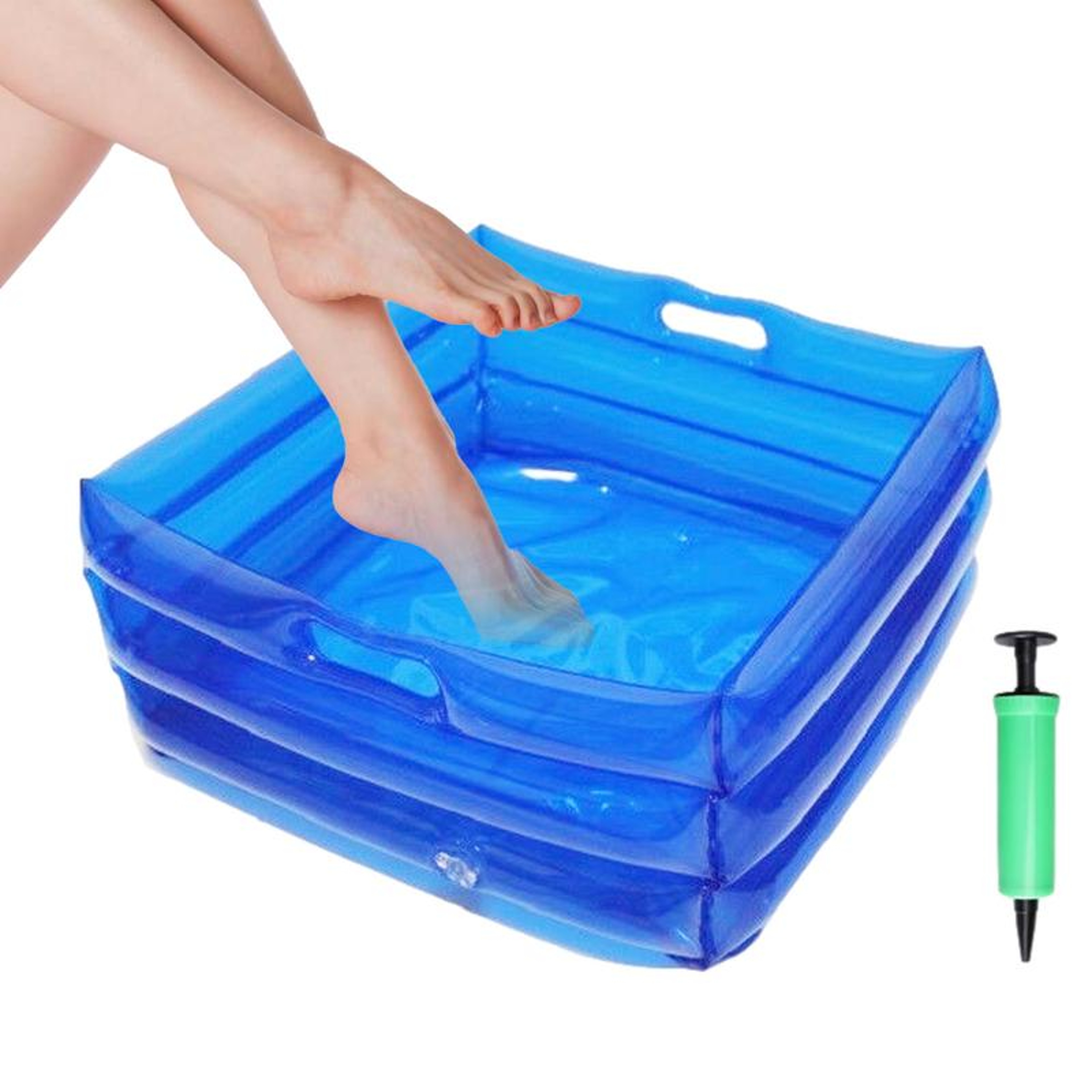 Portable Inflatable Foot Bath Collapsible Pool Foot Wash Basin For Beach Camping  Home 0