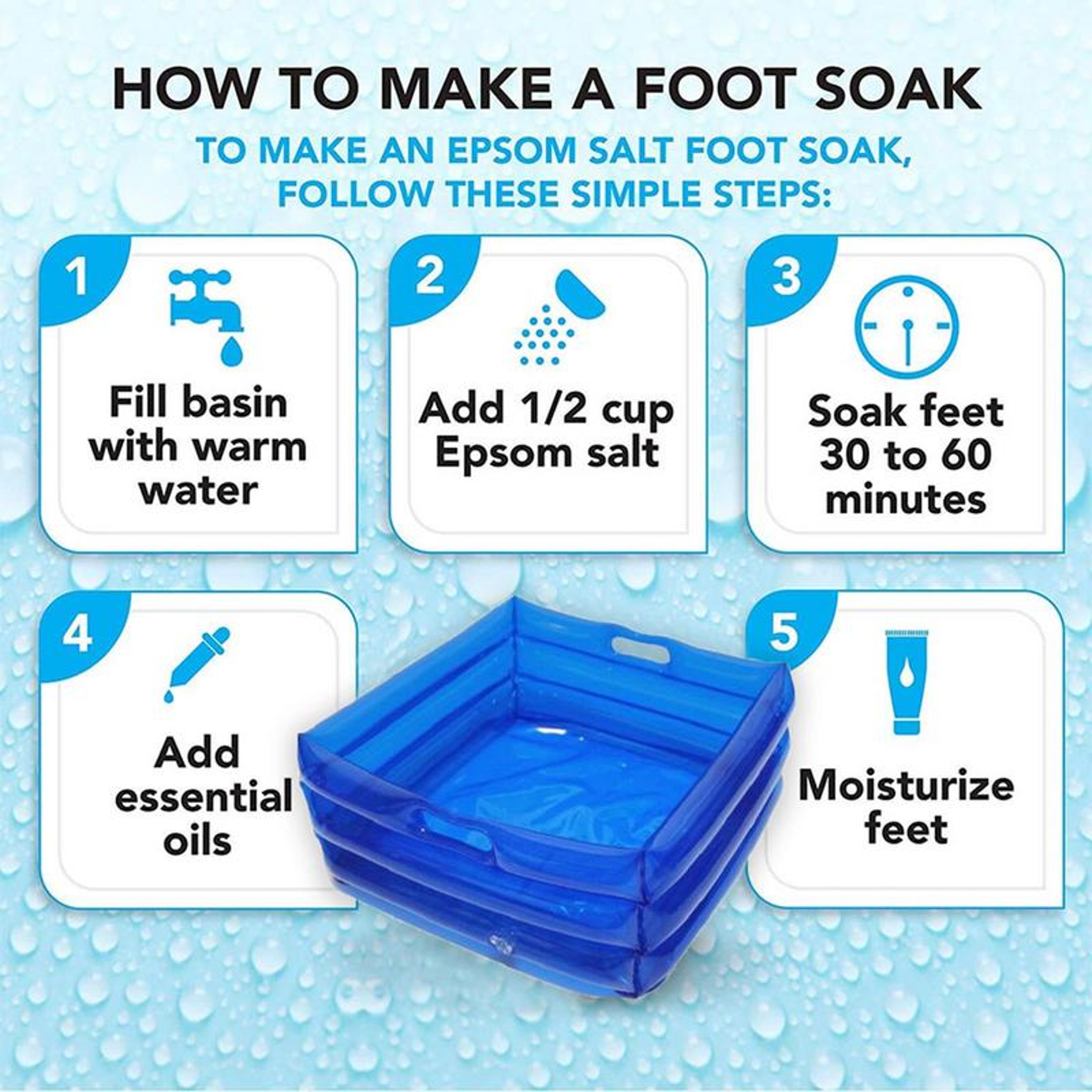Portable Inflatable Foot Bath Collapsible Pool Foot Wash Basin For Beach Camping  Home 2