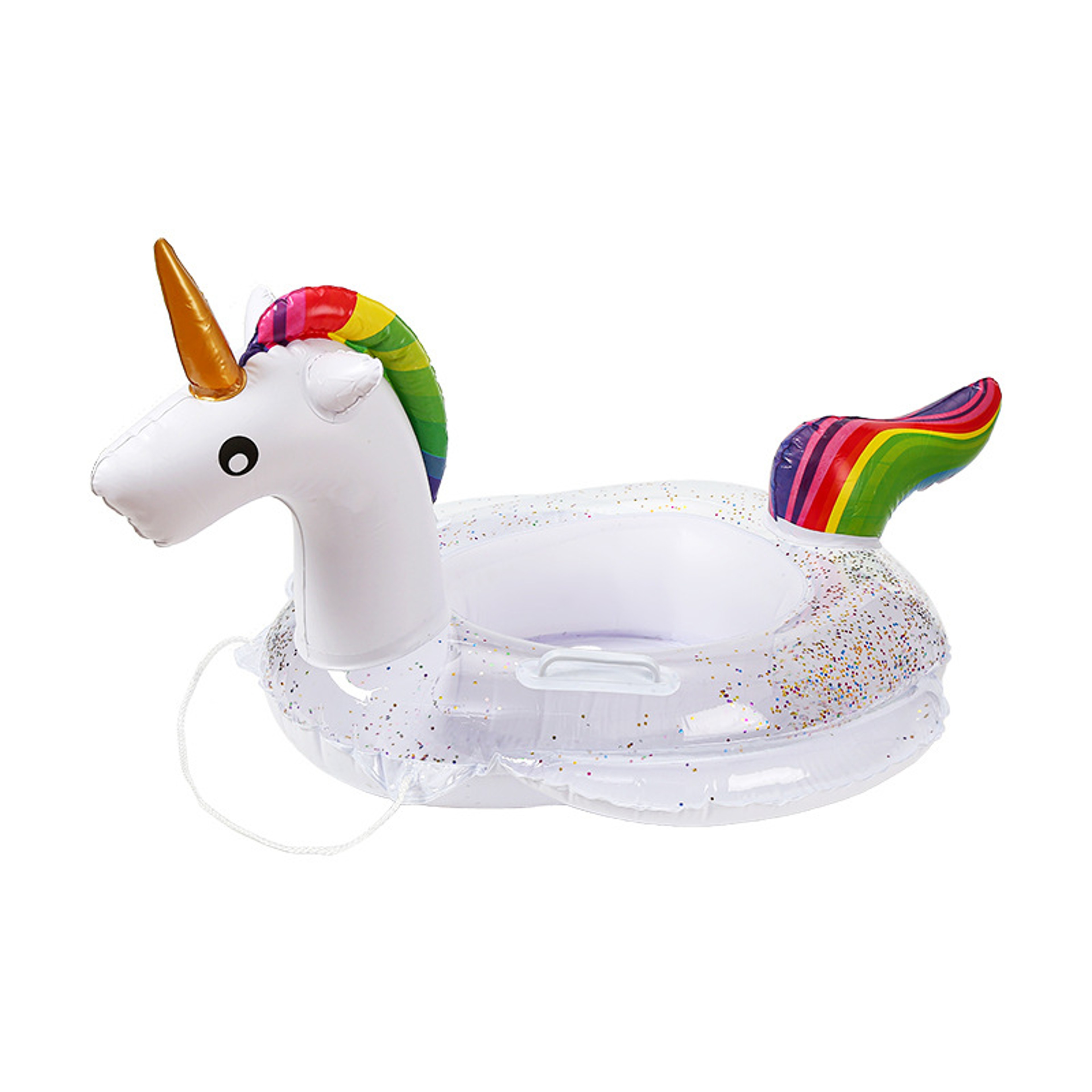 Rainbow Unicorn Unicorn Pool Float Inflatable Swim Ring for Kids & Summer Pool Fun – view 8