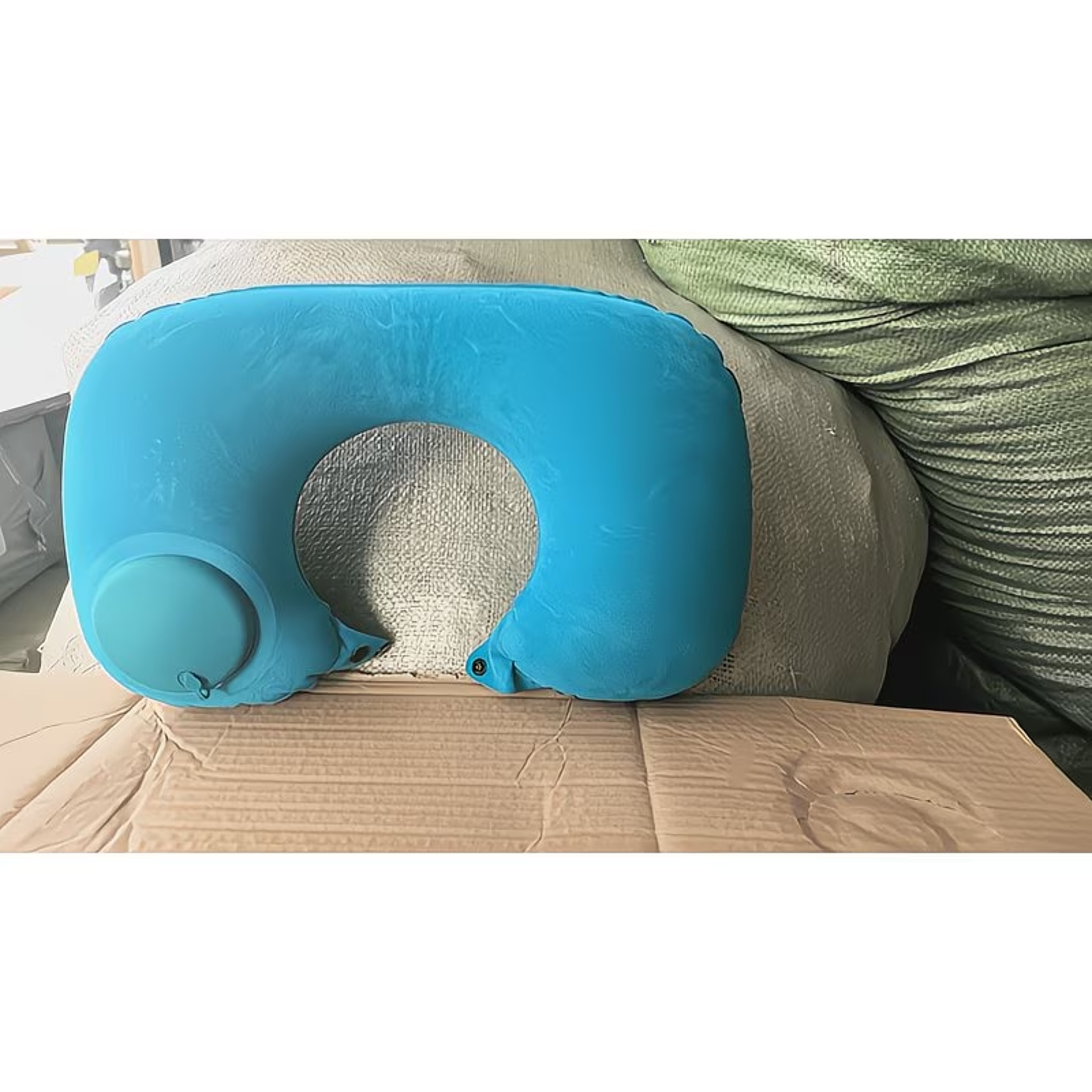 Compact Inflatable Travel Neck Pillow Portable U Shaped Neck Support For Flights Cars  Office 3