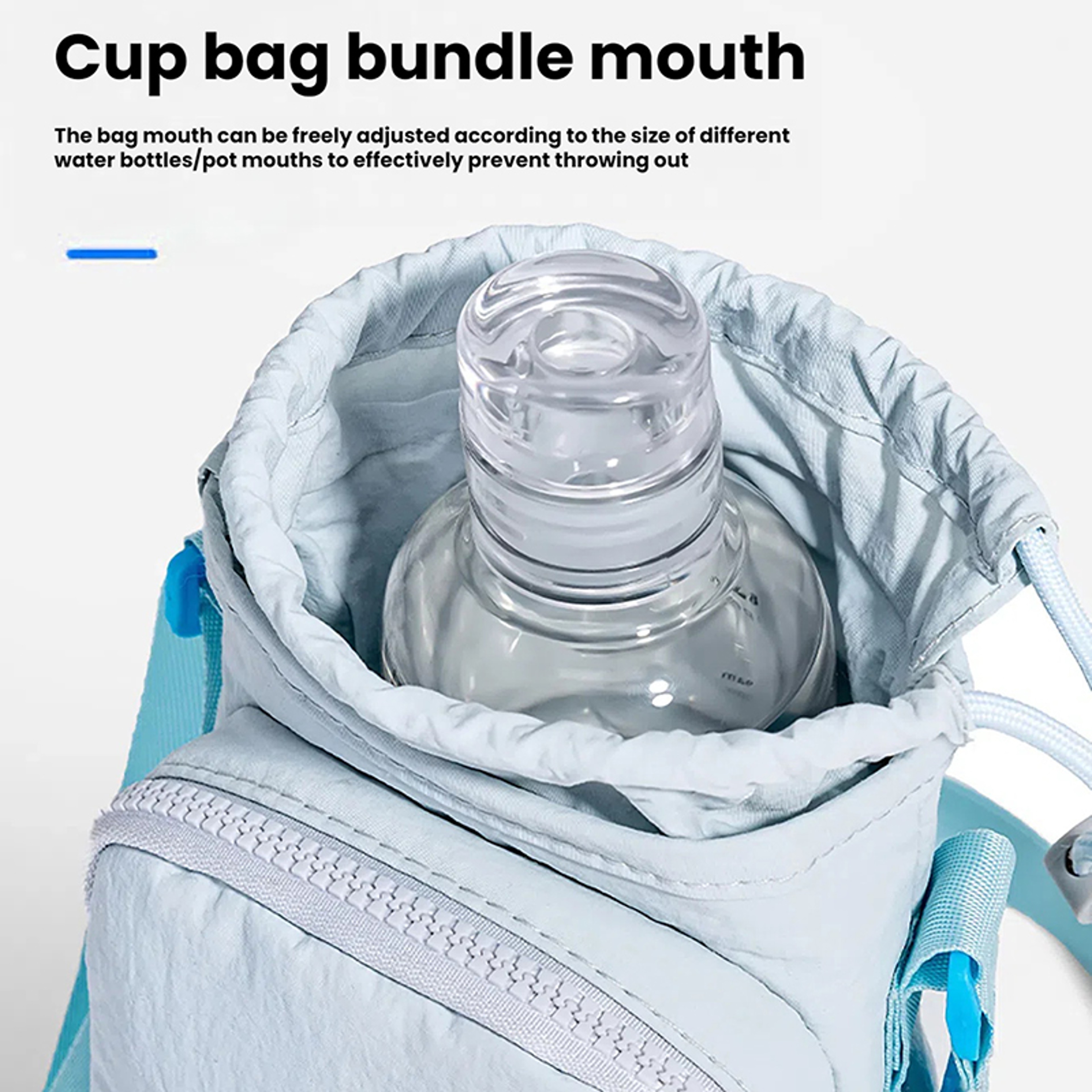 Water Bottle Carrier Bag With Phone Pocket And Adjustable Strap For Outdoor Hiking 3
