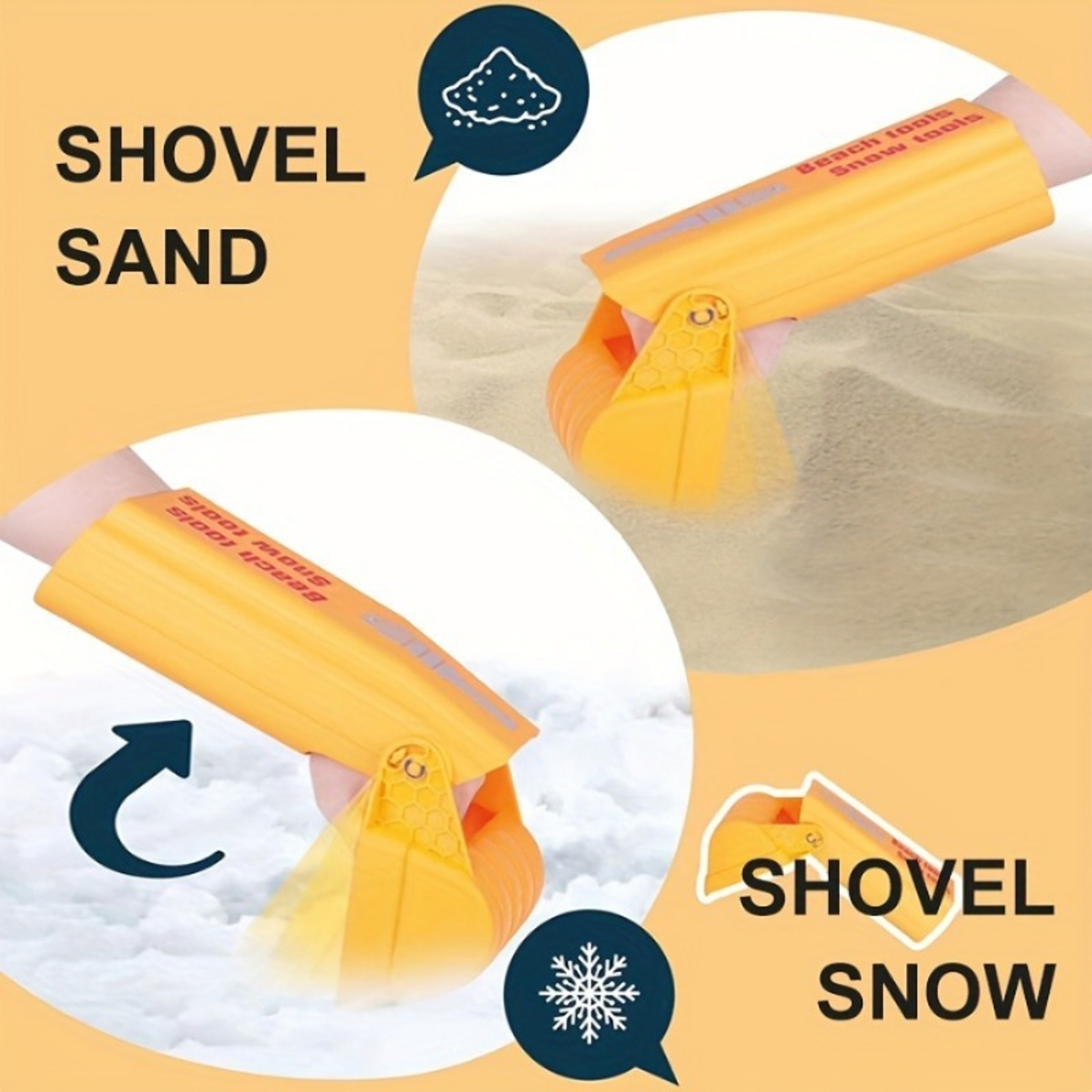 Pro Sand  Snow Shovel Heavy Duty Portable Beach Digging Tool  Snow Shovel For Kids And Adults 4