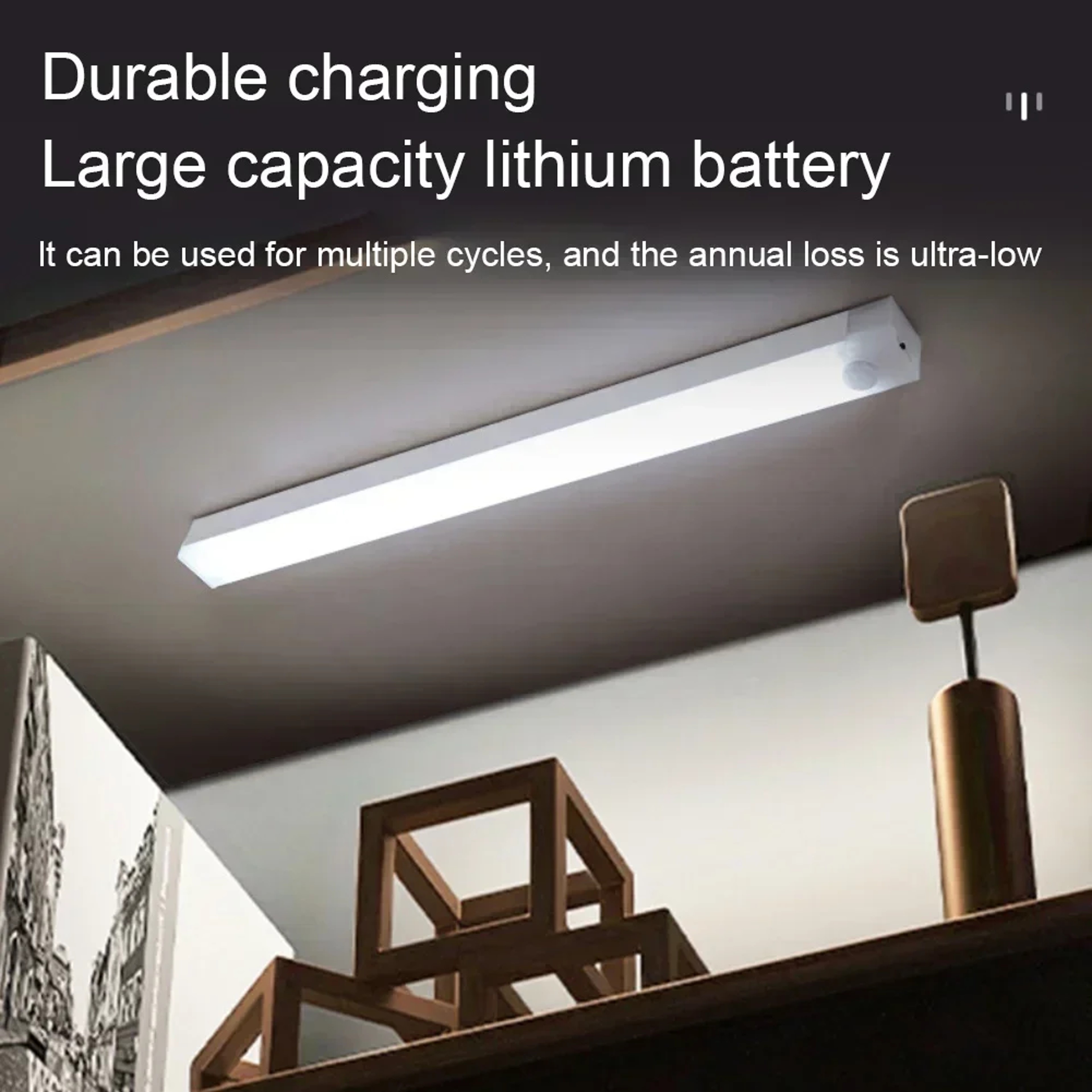 Rechargeable Motion Sensor Night Light Wireless LED Closet Light For Cabinets Wardrobes  Stairways 2
