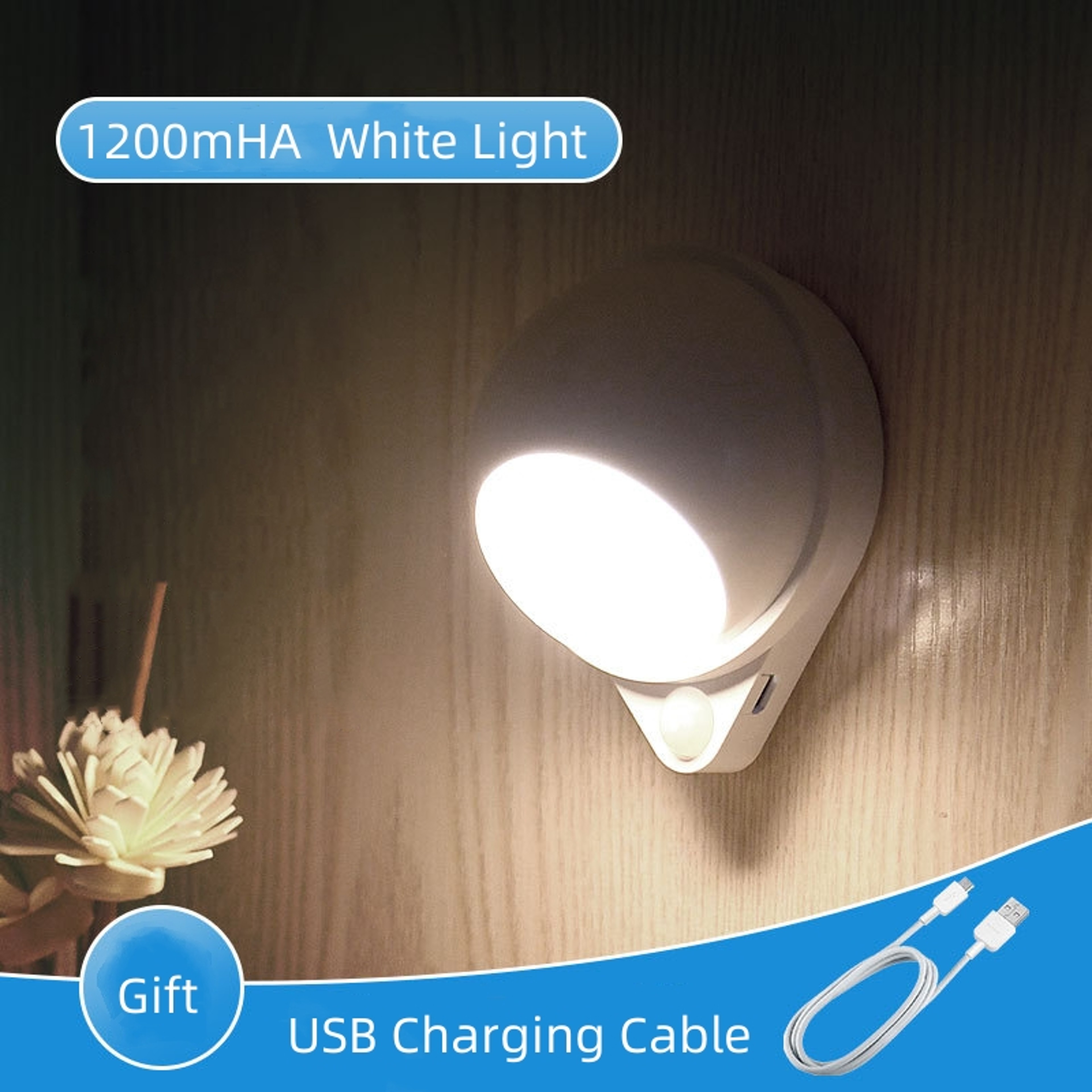 LumiSense Motion Sensor Night Light USB Rechargeable LED Cabinet Light With Dimmable Touch Control 0