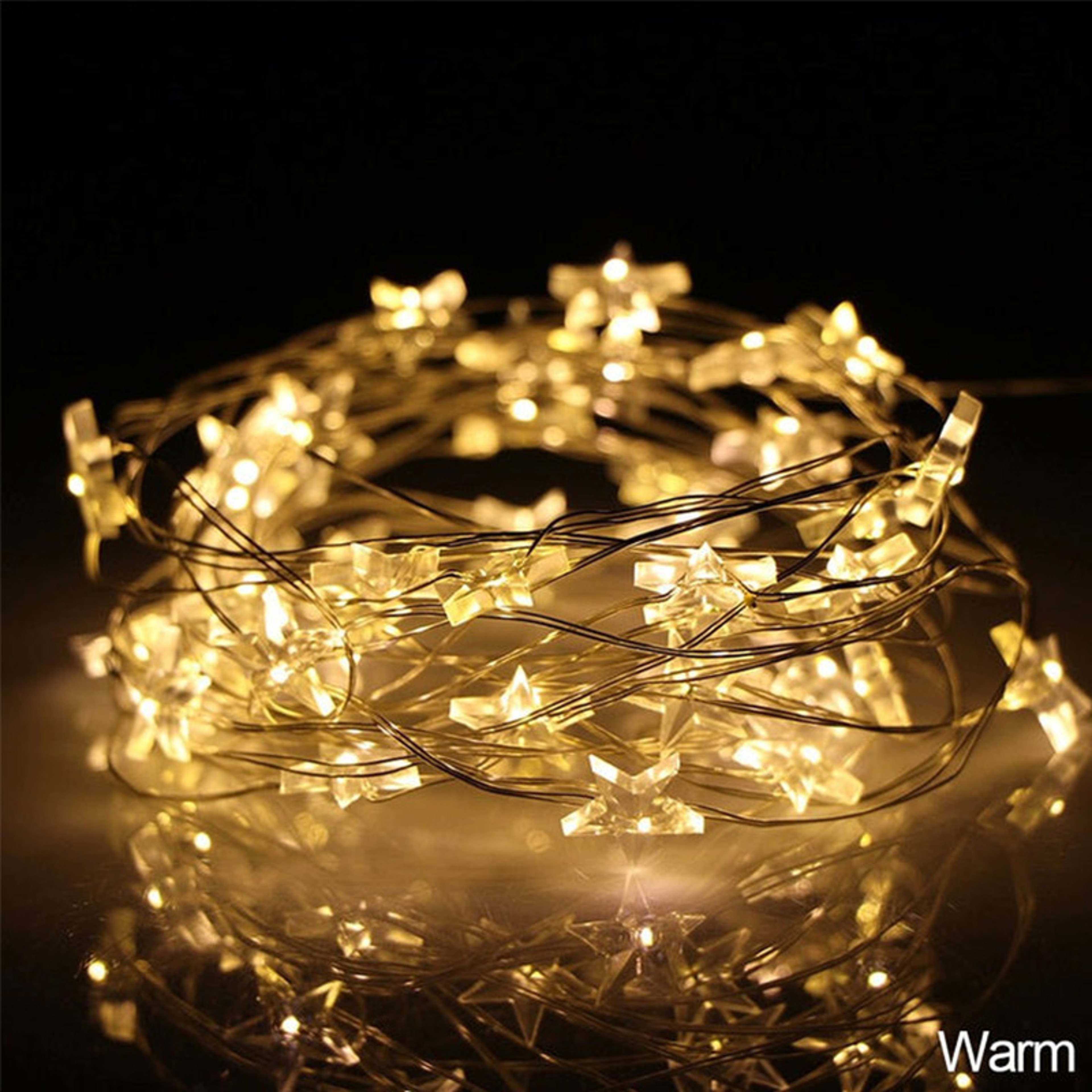 GlowStar Star Fairy Lights Battery Operated LED String Lights For Bedroom Garden  Party Decor 3