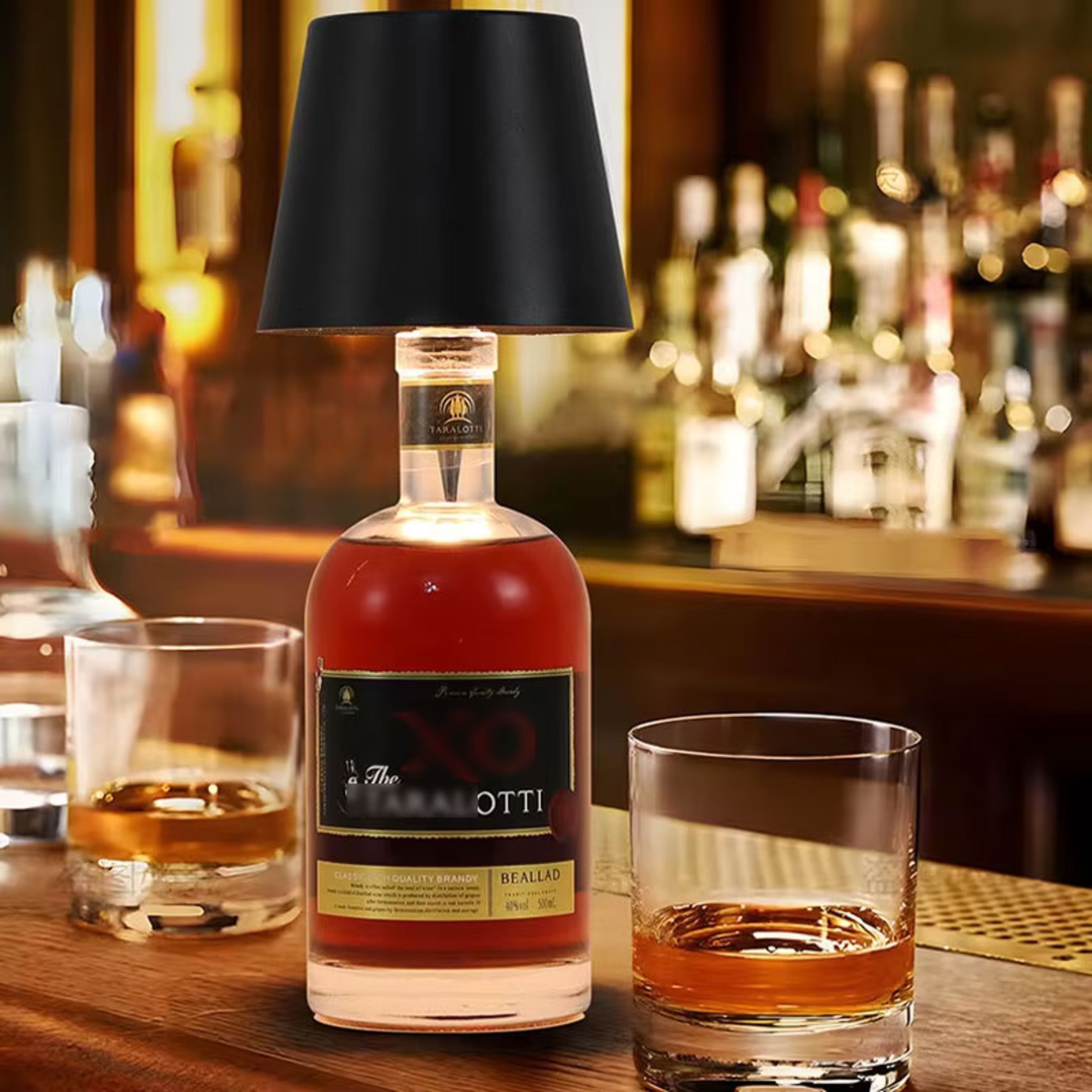 Wireless Table Lamp For Wine Bottles Rechargeable LED Lamp With Touch Control  Color Dimmable Light 1
