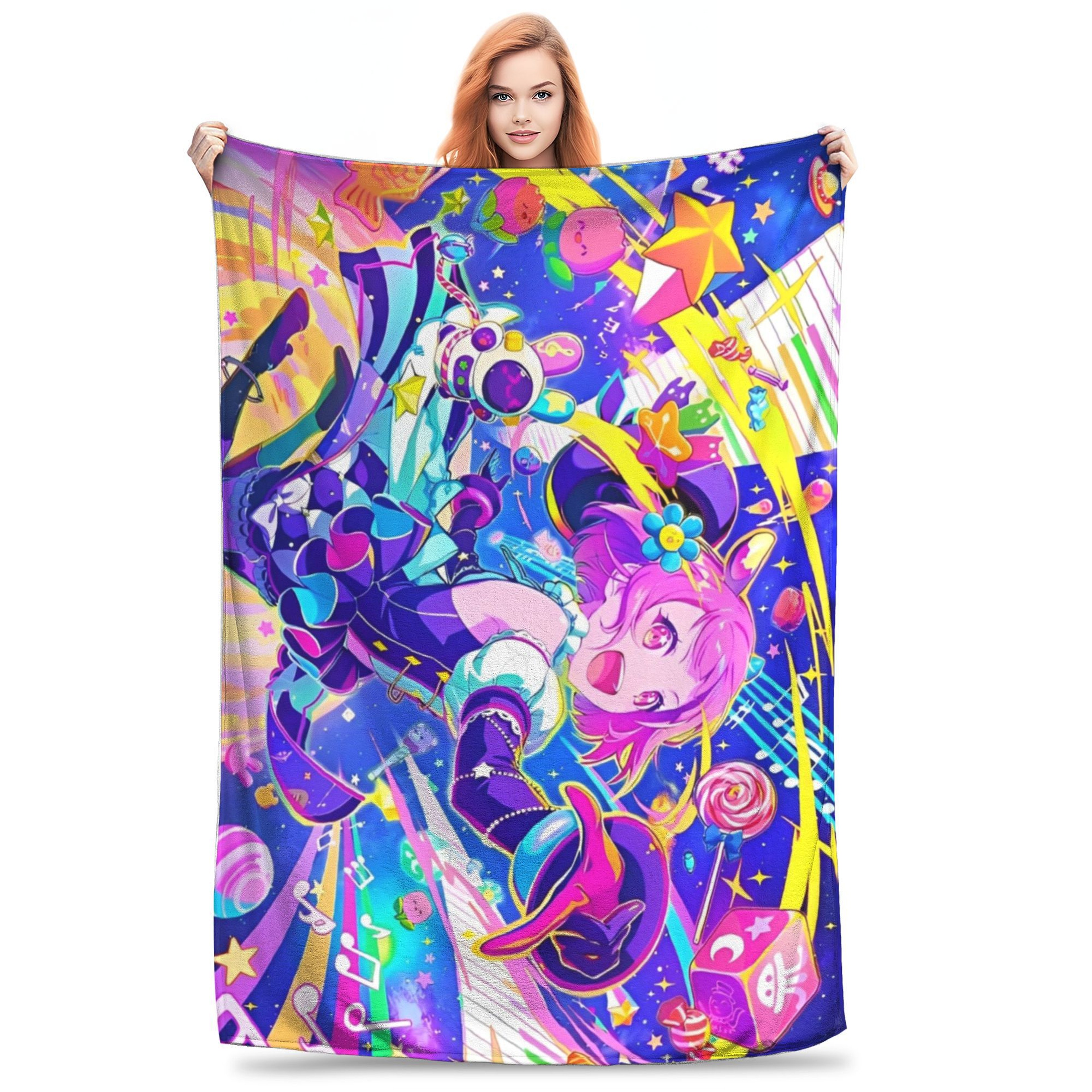 Project Sekai Yoisaki Kanade Anime Throw Blanket Super Soft Flannel Blanket For Bed Sofa  Travel 2
