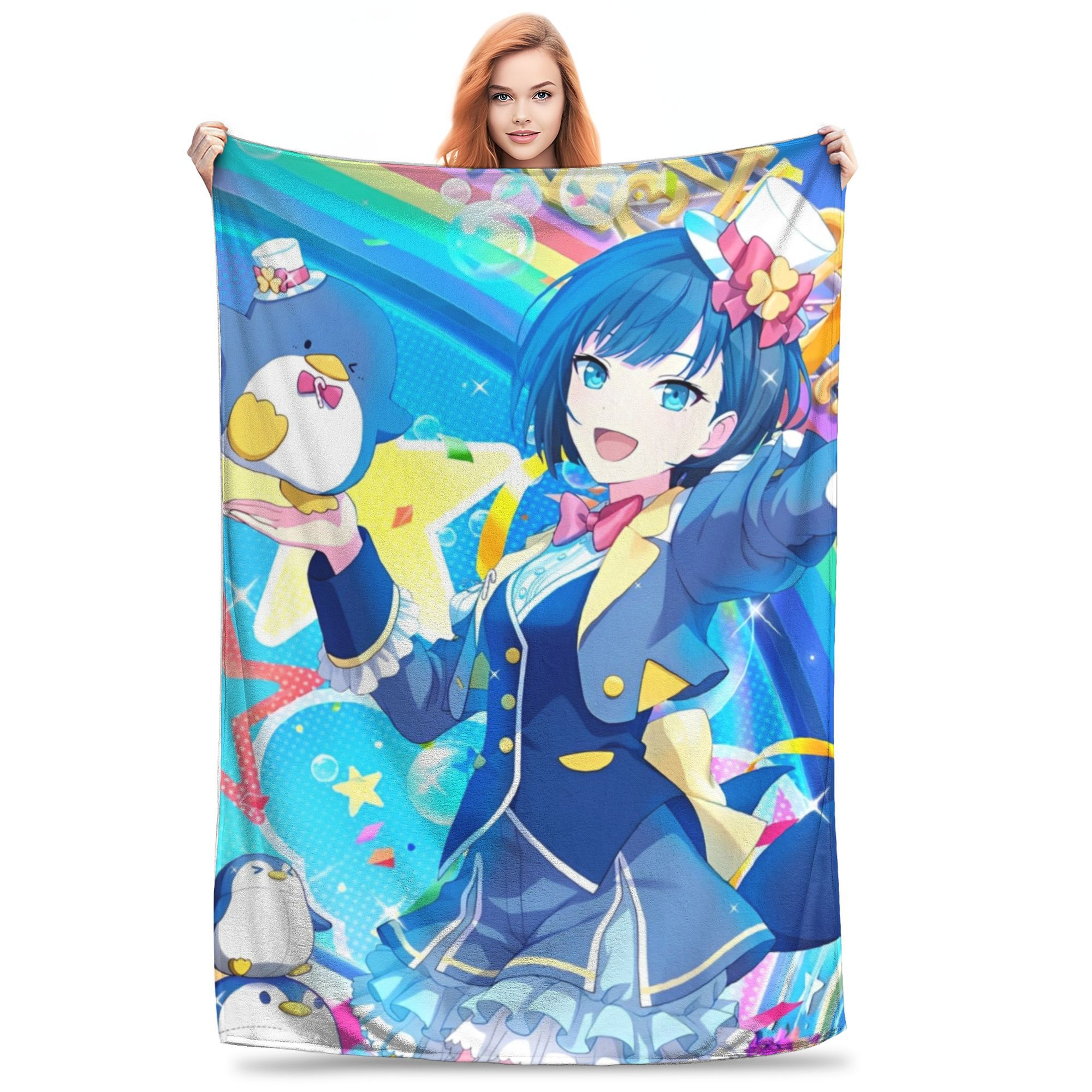 Project Sekai Yoisaki Kanade Anime Throw Blanket Super Soft Flannel Blanket For Bed Sofa  Travel 6