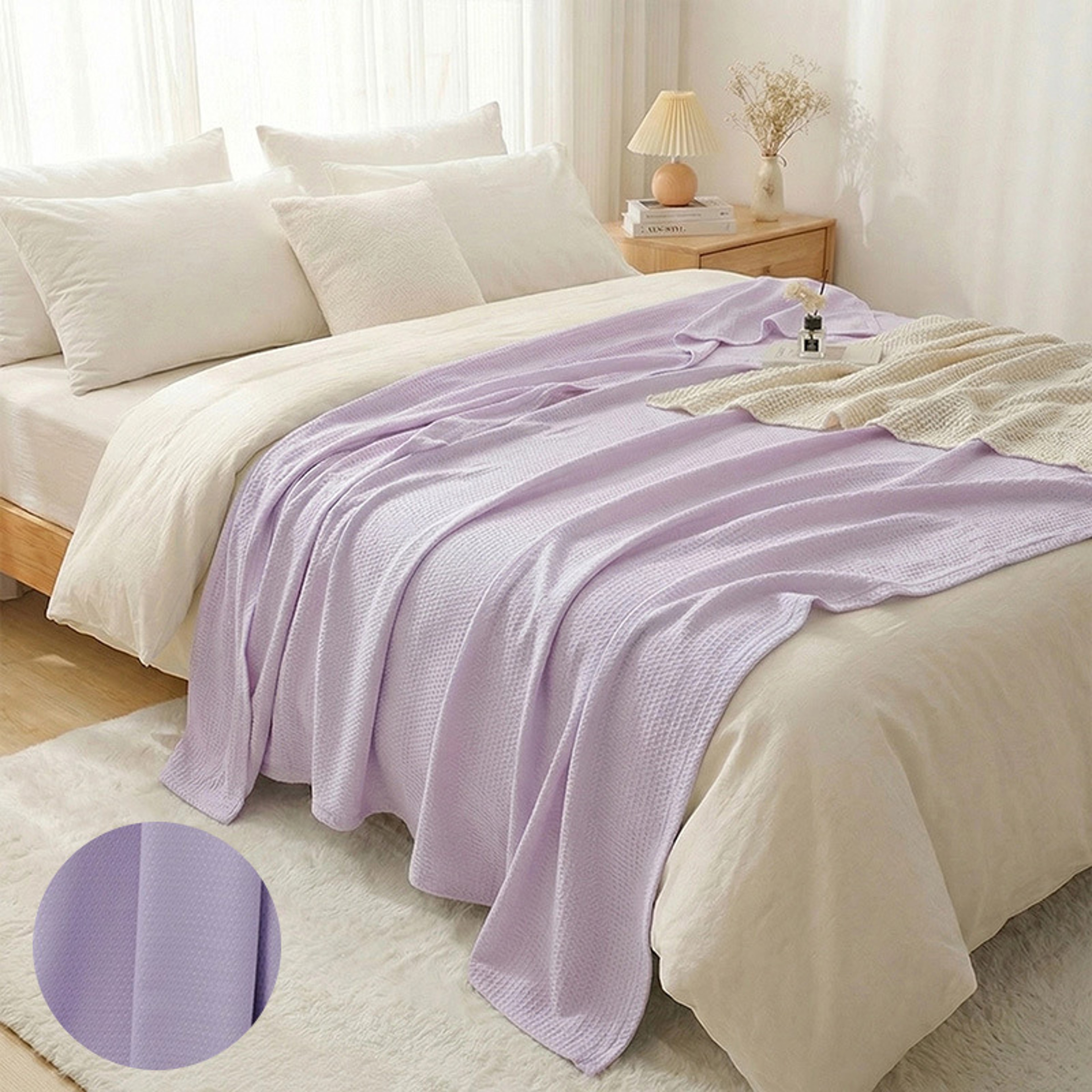 Cooling Bamboo Cooling Blanket Soft Bamboo Fiber Summer Blanket For Bed Sofa  Travel 4
