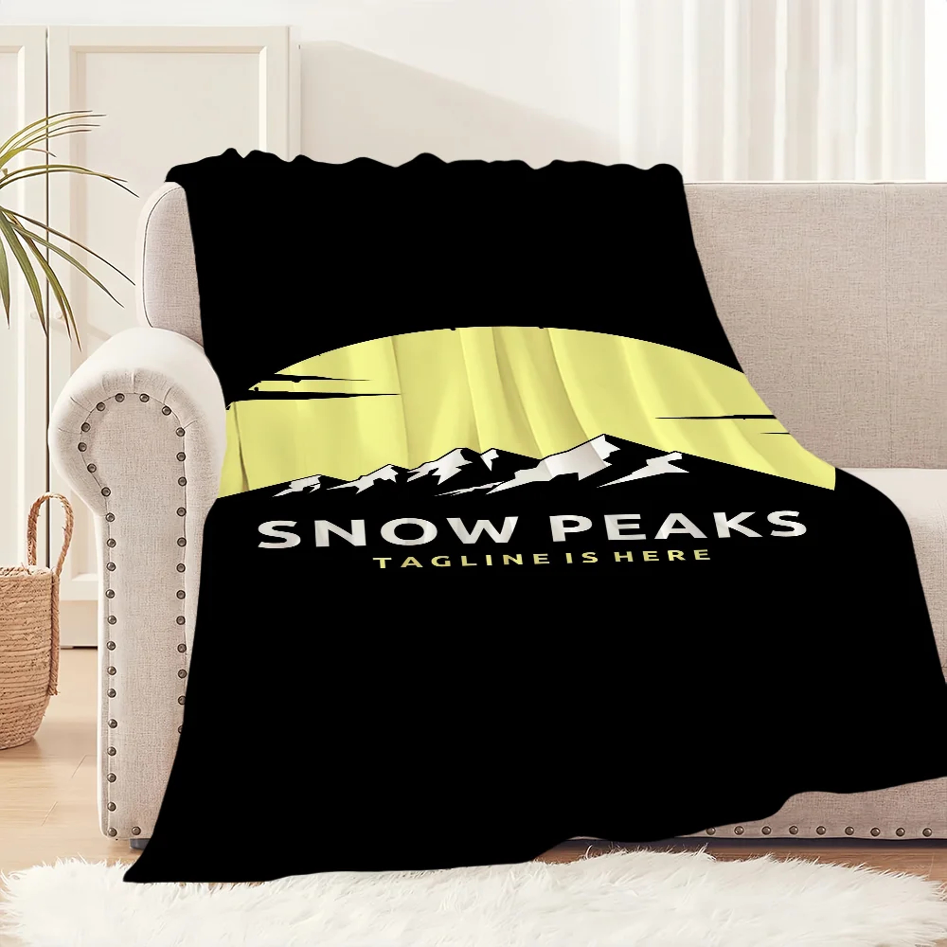 Snow Peak Plush Throw Blanket Soft Fleece Cozy Couch Blanket For Home Travel  Gifts 0