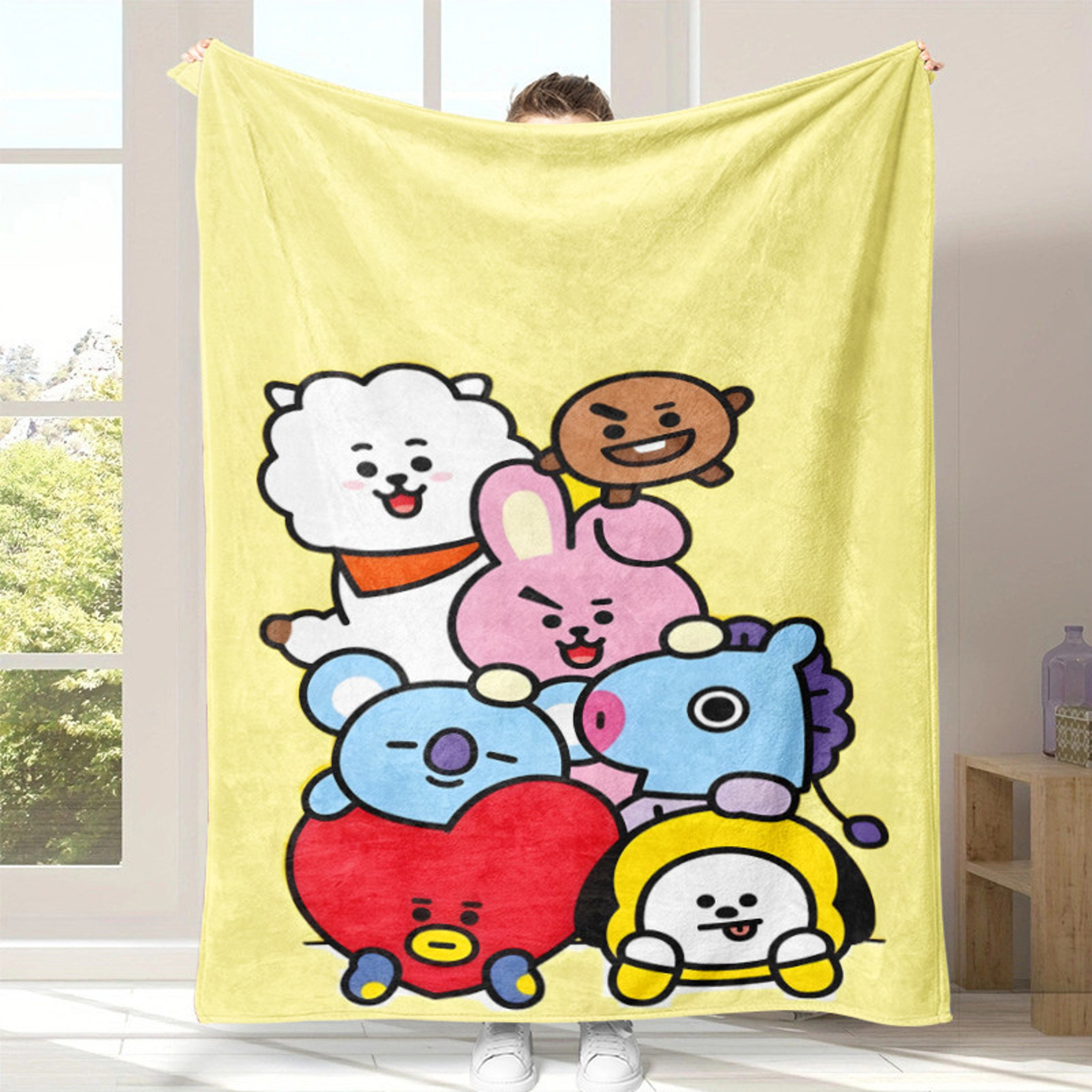 BTS Cozy Flannel Throw Blanket Soft BTS Blanket For Sofa Bed  K Pop Fans 0