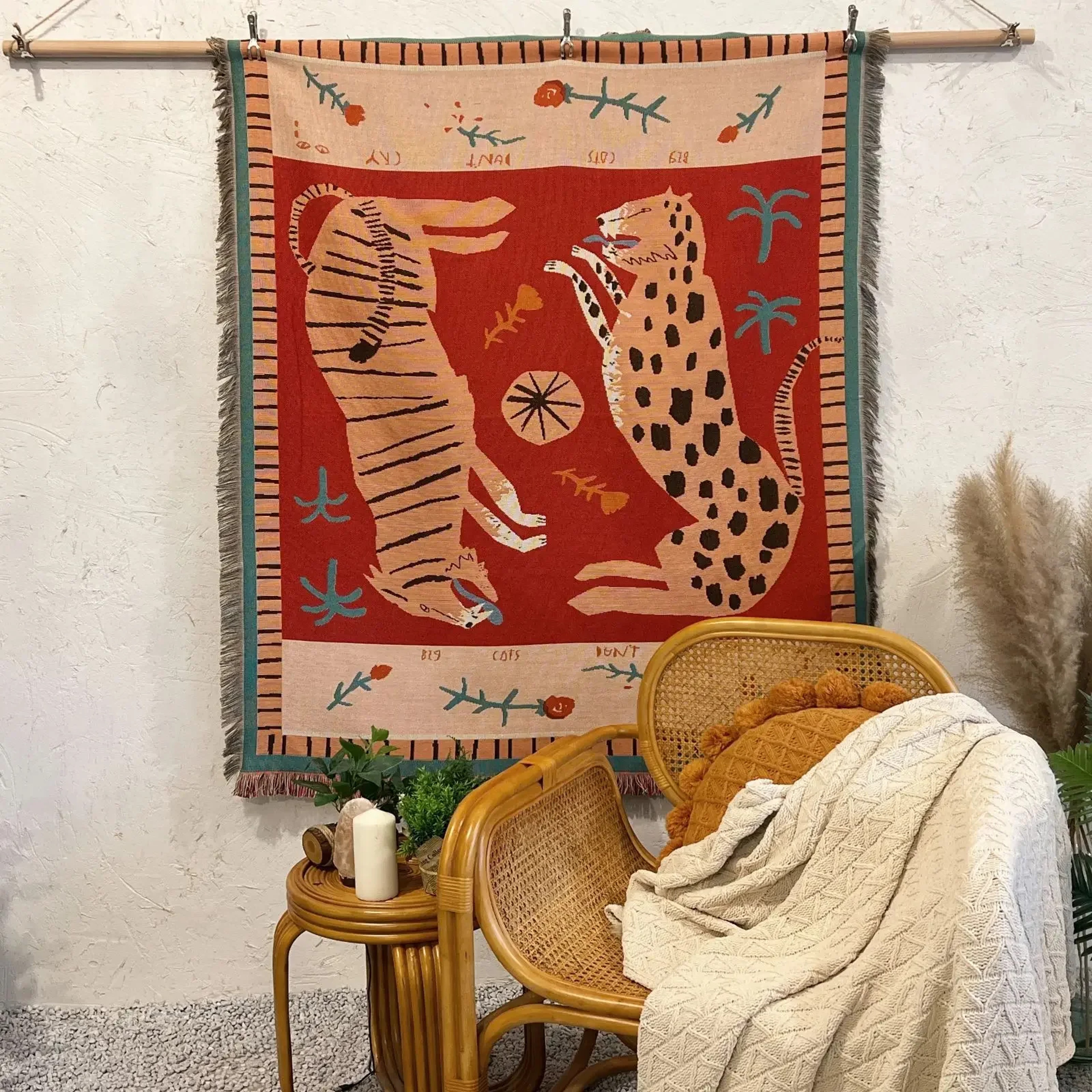 Nordic Boho Throw Blanket Woven Sofa Cover Decorative Couch Throw  Picnic Tapestry 0