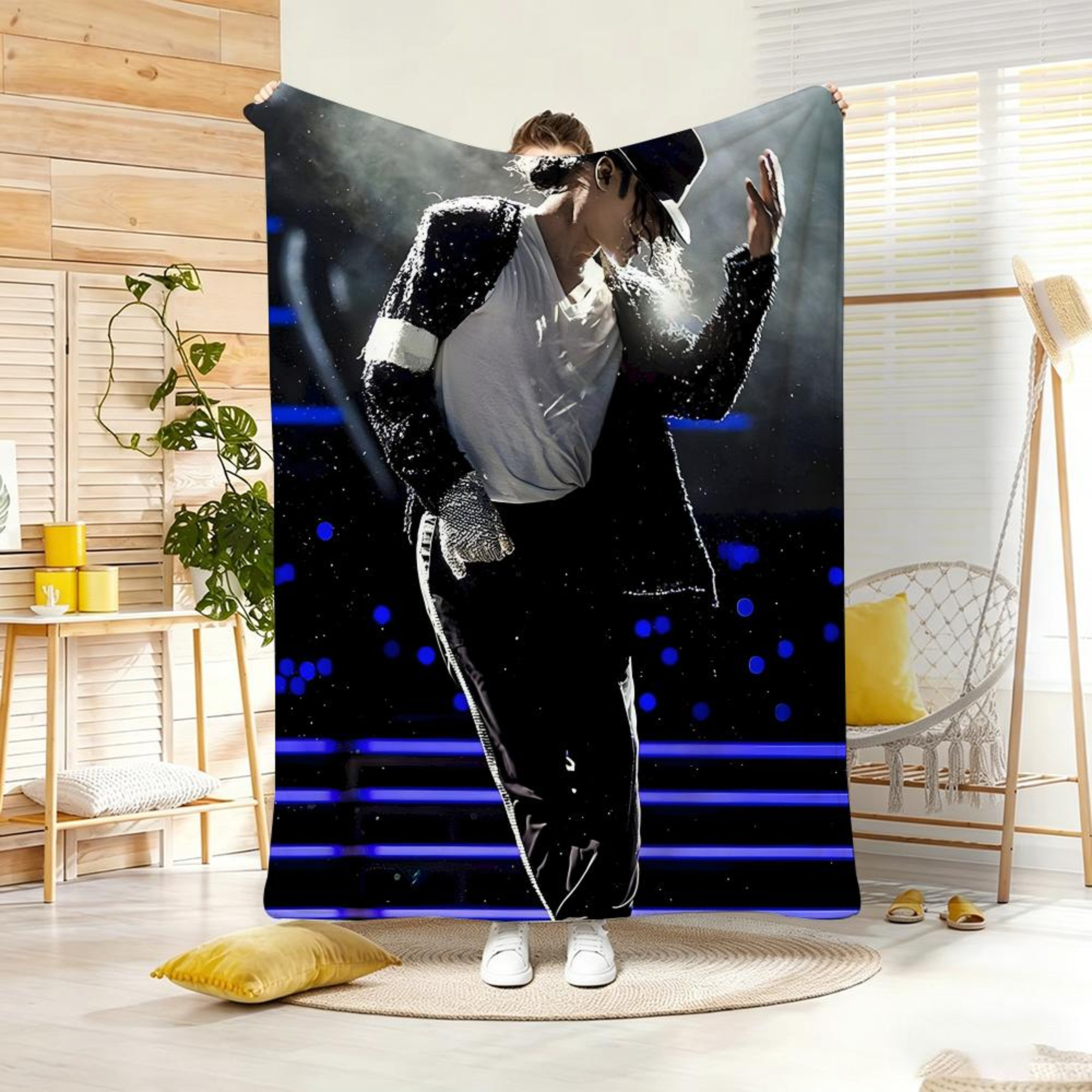 Michael Jackson Blanket Soft Flannel Throw Blanket Lightweight Summer Fleece For Home  Travel 0