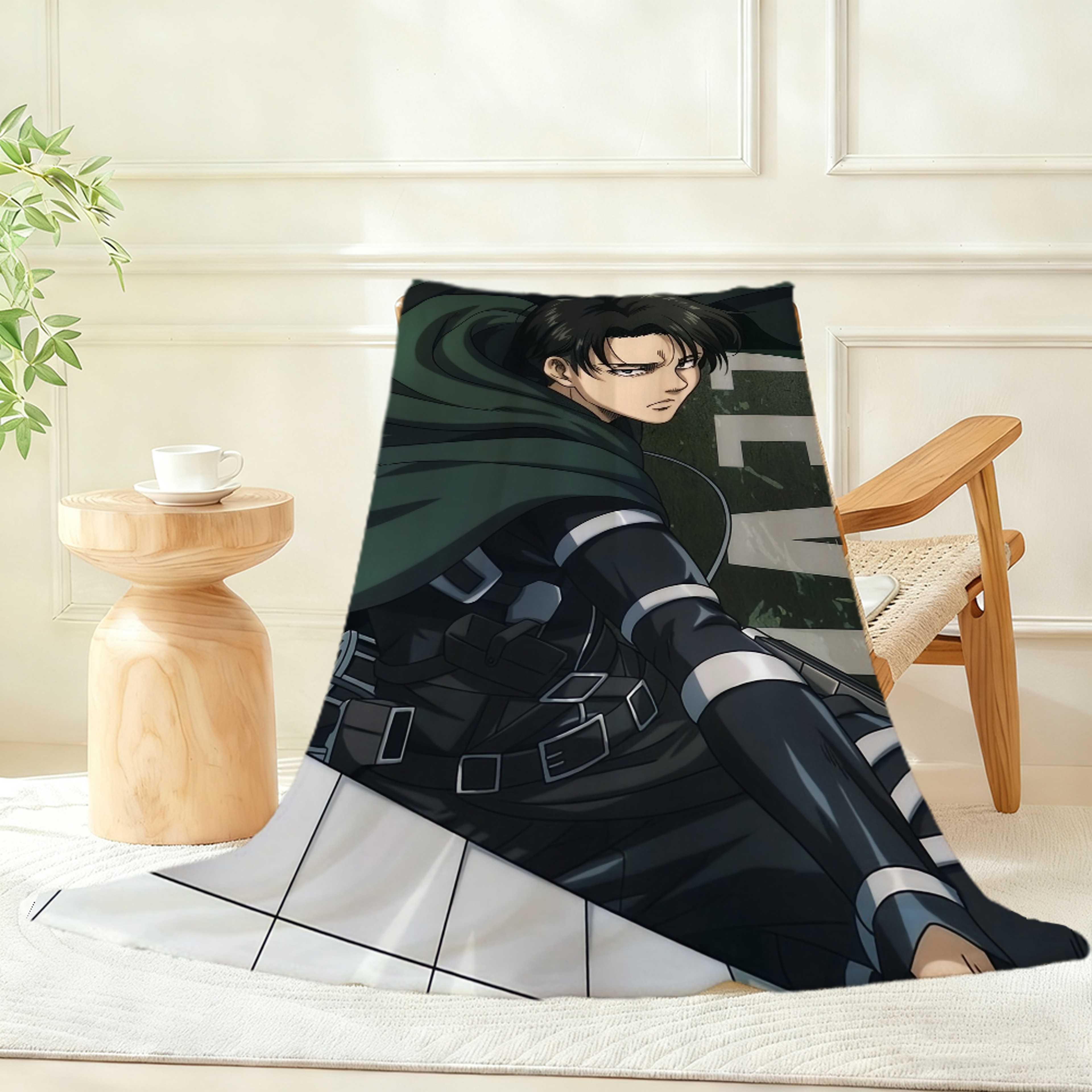 Levi Ackerman Anime Blanket Super Soft Plush Throw for Sofa, Bed & Cozy Lounging – view 2