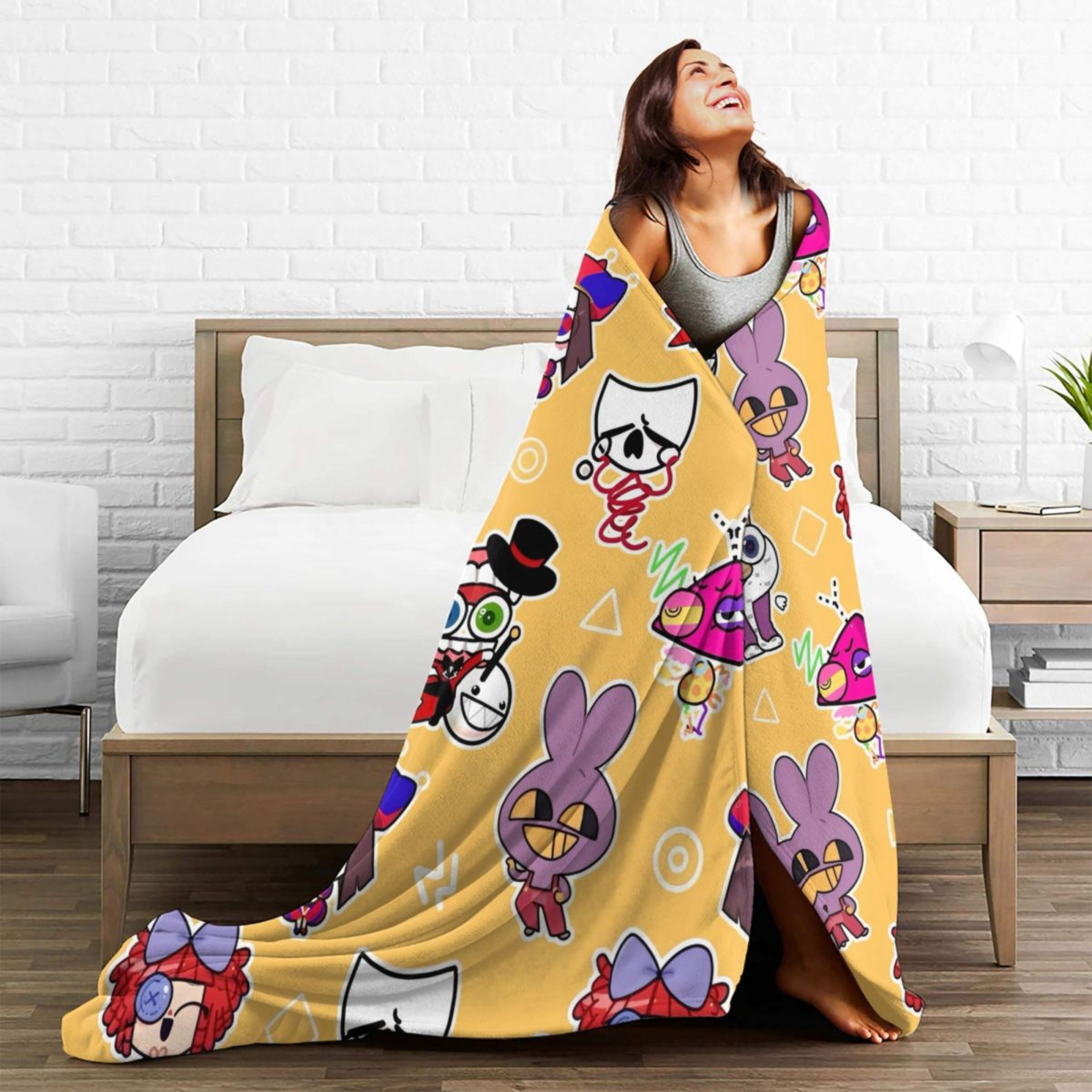Amazing Digital Circus Blanket Soft Anime Throw Blanket With Pomni  Jax Flannel Fleece 2