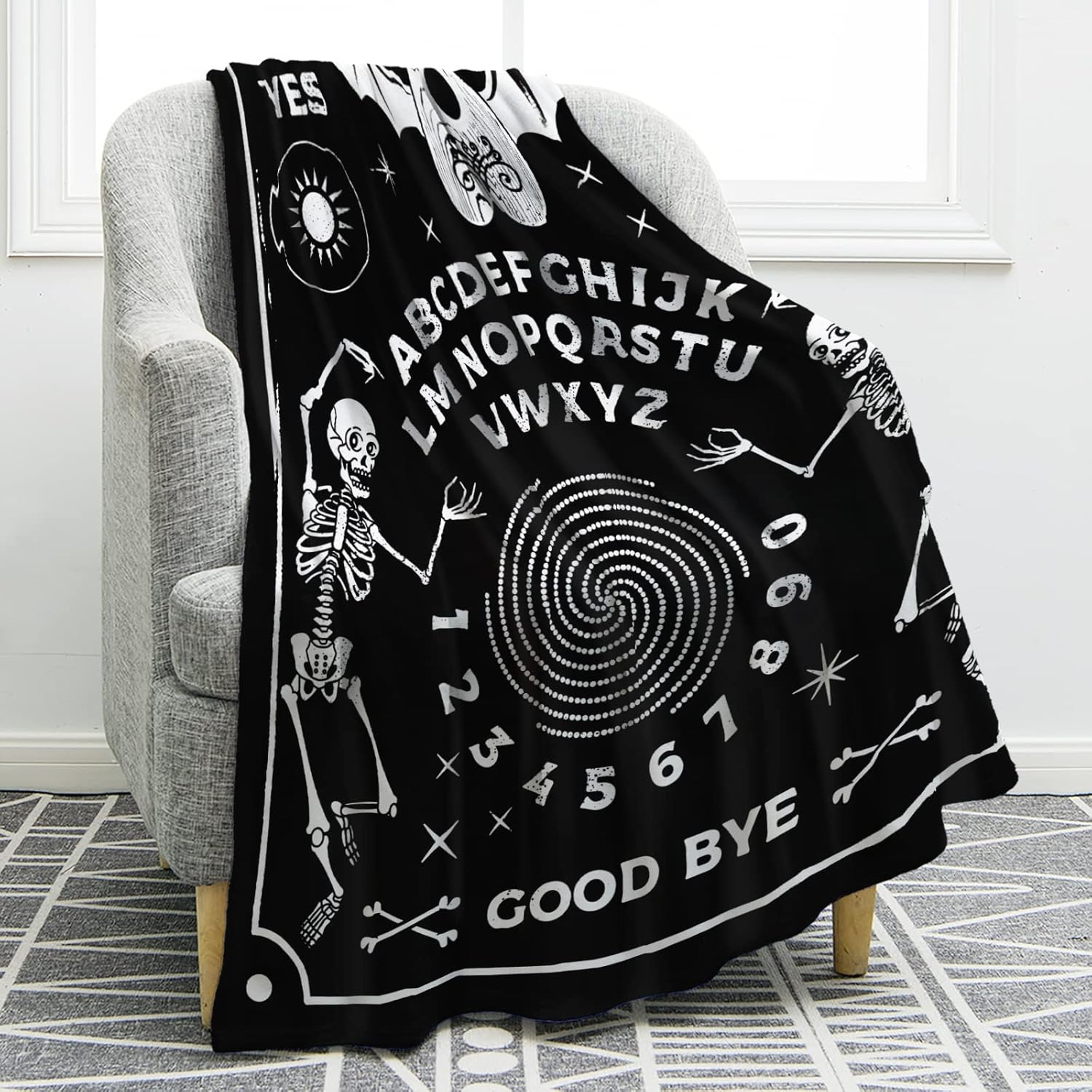 Ouija Board Blanket Soft Gothic Throw Blanket For Witchy Home Decor  Halloween Comfort 1