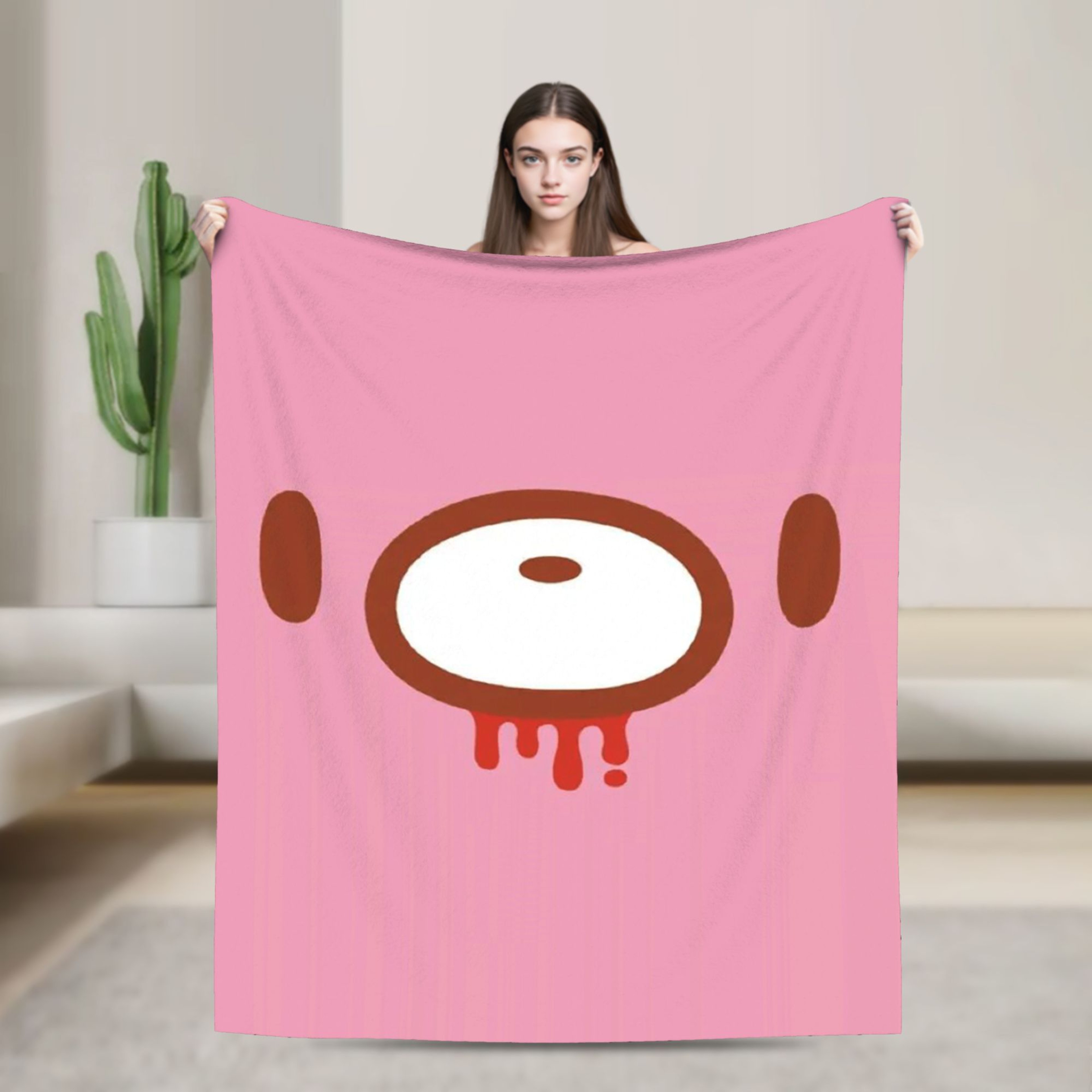 Gloomy Bear Blanket Soft Flannel Throw Blanket For Bed Sofa  Cozy Home Decor 0