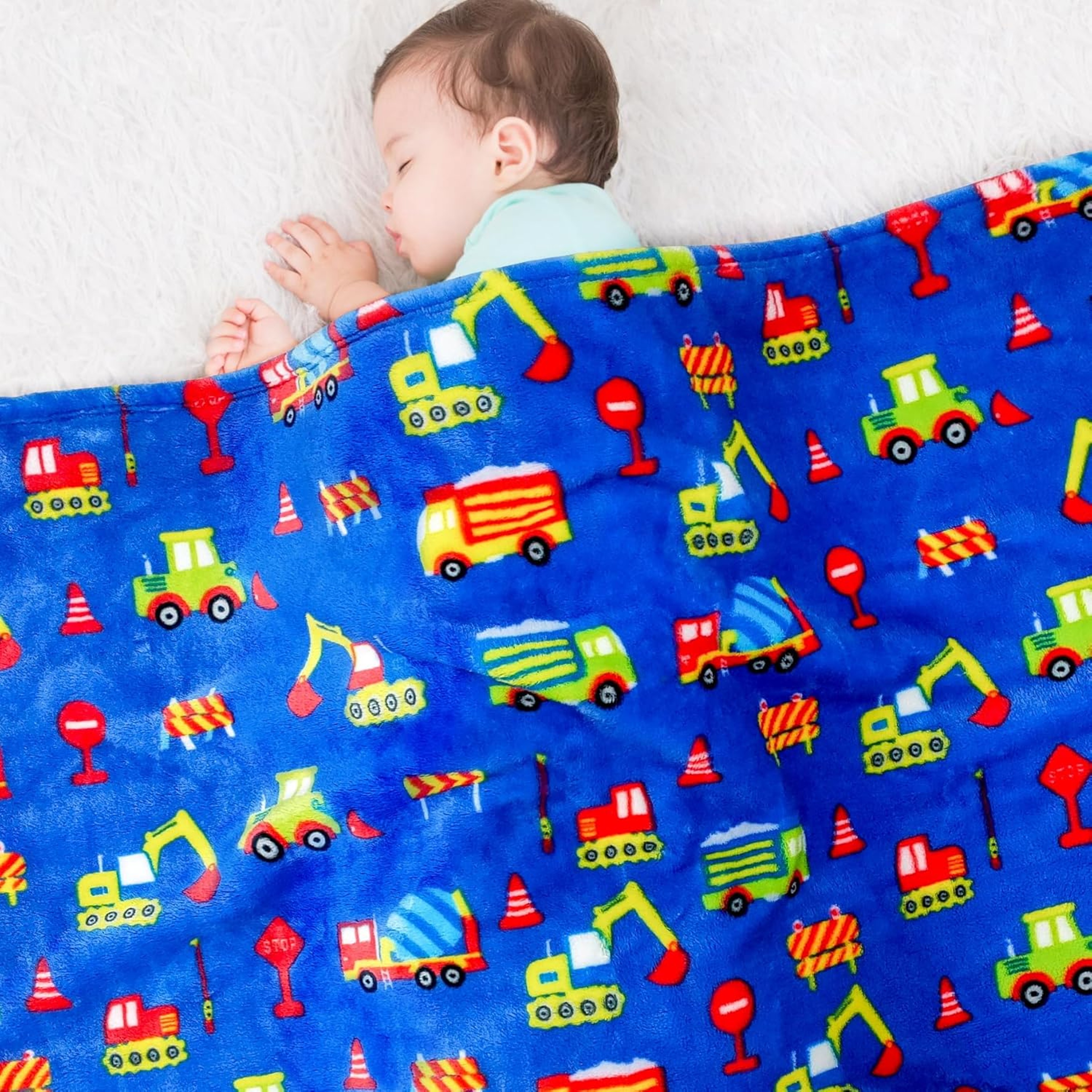 Cute Dinosaur Flannel Throw Blanket Super Soft Plush Fleece Blanket for Bed, Sofa, Travel & Camping – view 5