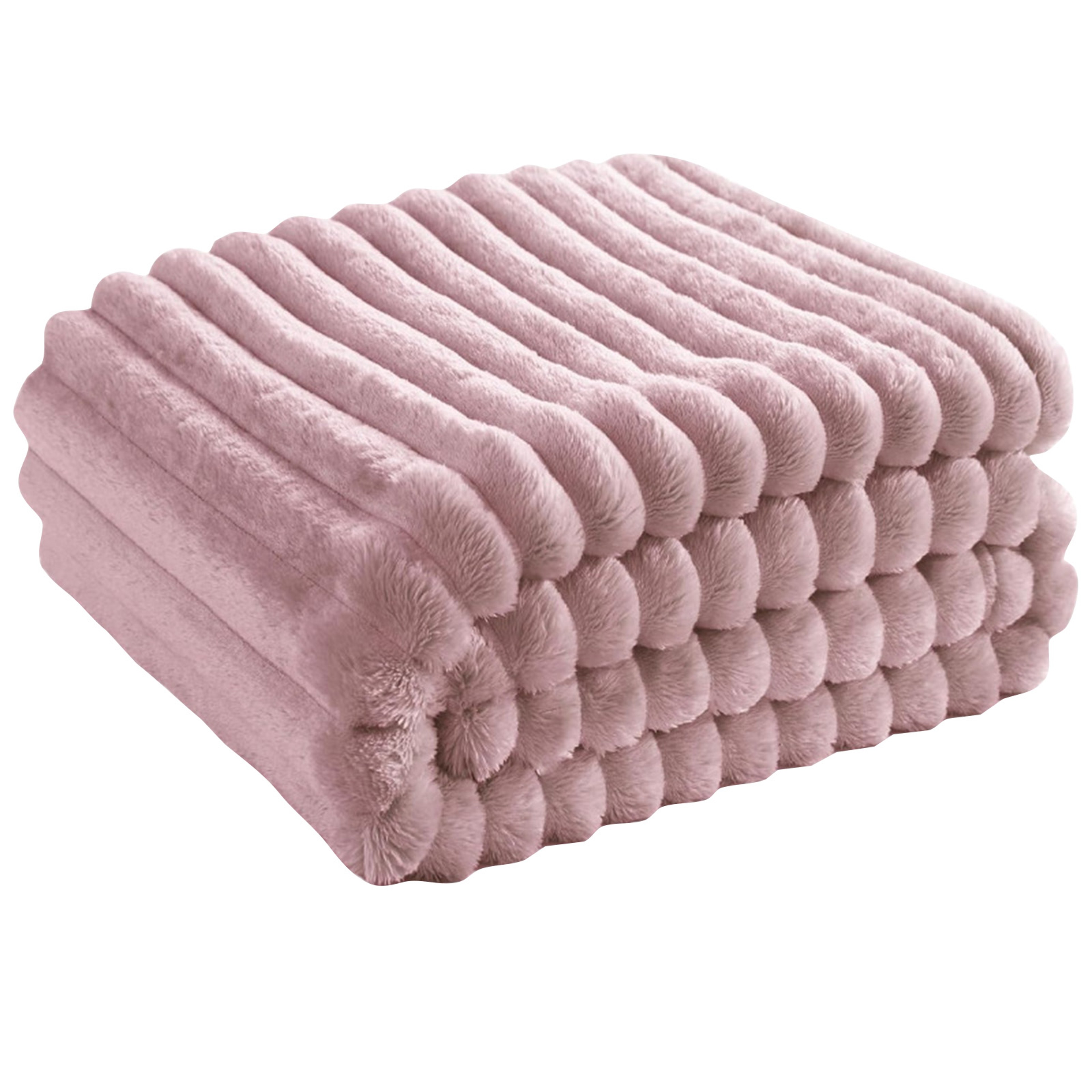 Cozy Striped Soft Blanket for Bed & Sofa All Season Plush Throw Quilt – view 3