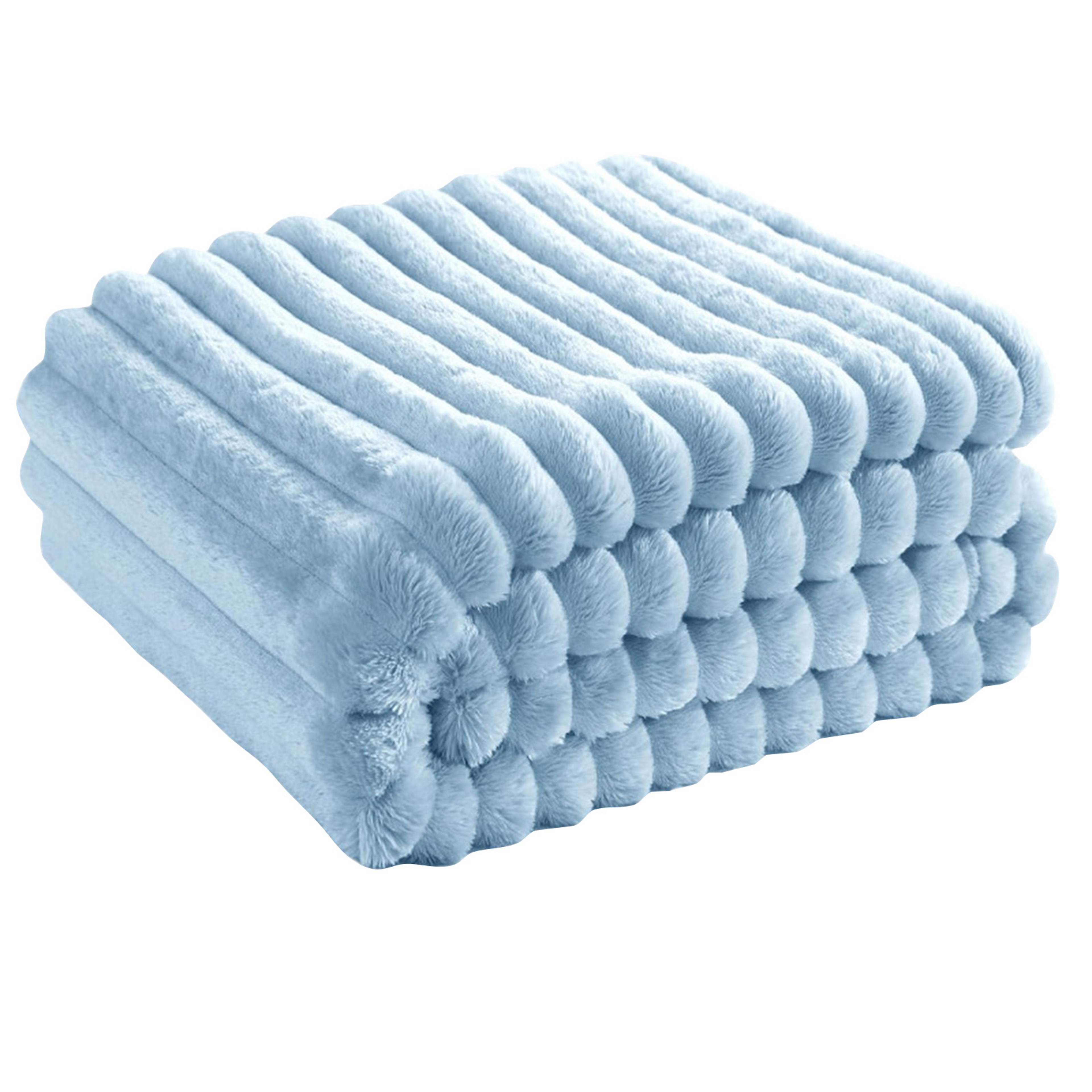 Cozy Striped Soft Blanket for Bed & Sofa All Season Plush Throw Quilt – view 5
