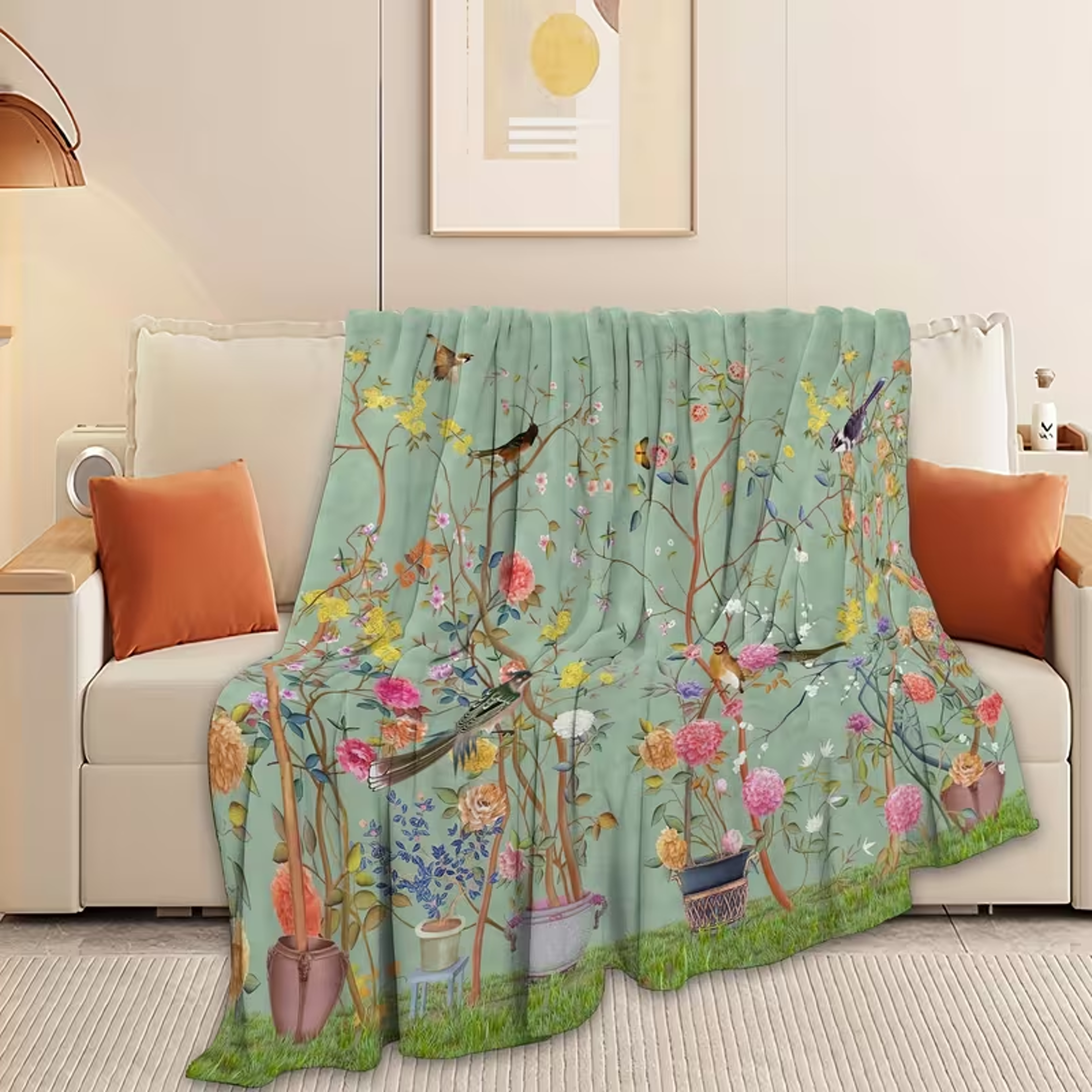 Purple Butterfly Flannel Throw Blanket Soft Plush Starry Sky Blanket For Bed Sofa  Travel 1