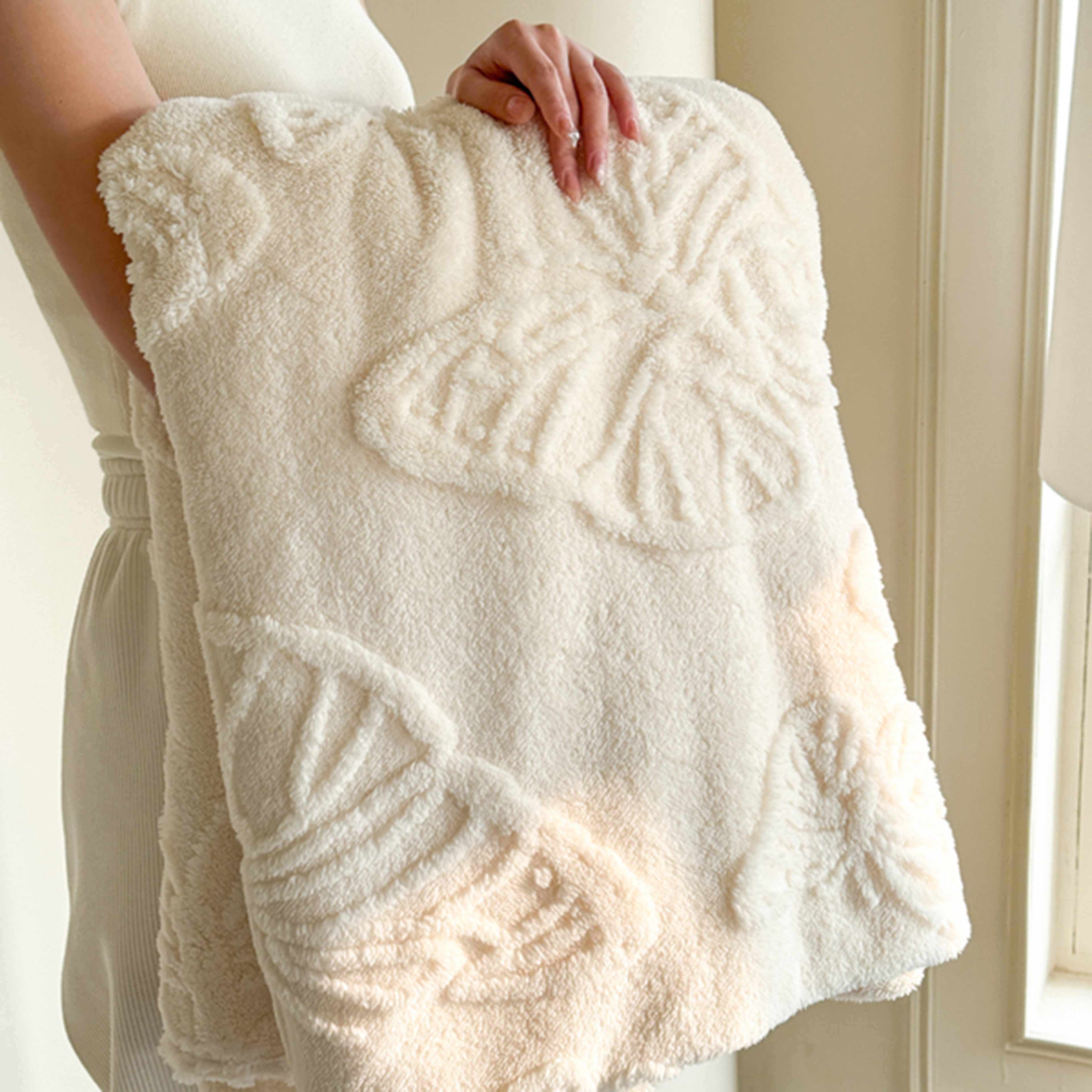 Butterfly Coral Fleece Blanket Soft Warm Sofa Throw For All Seasons 0