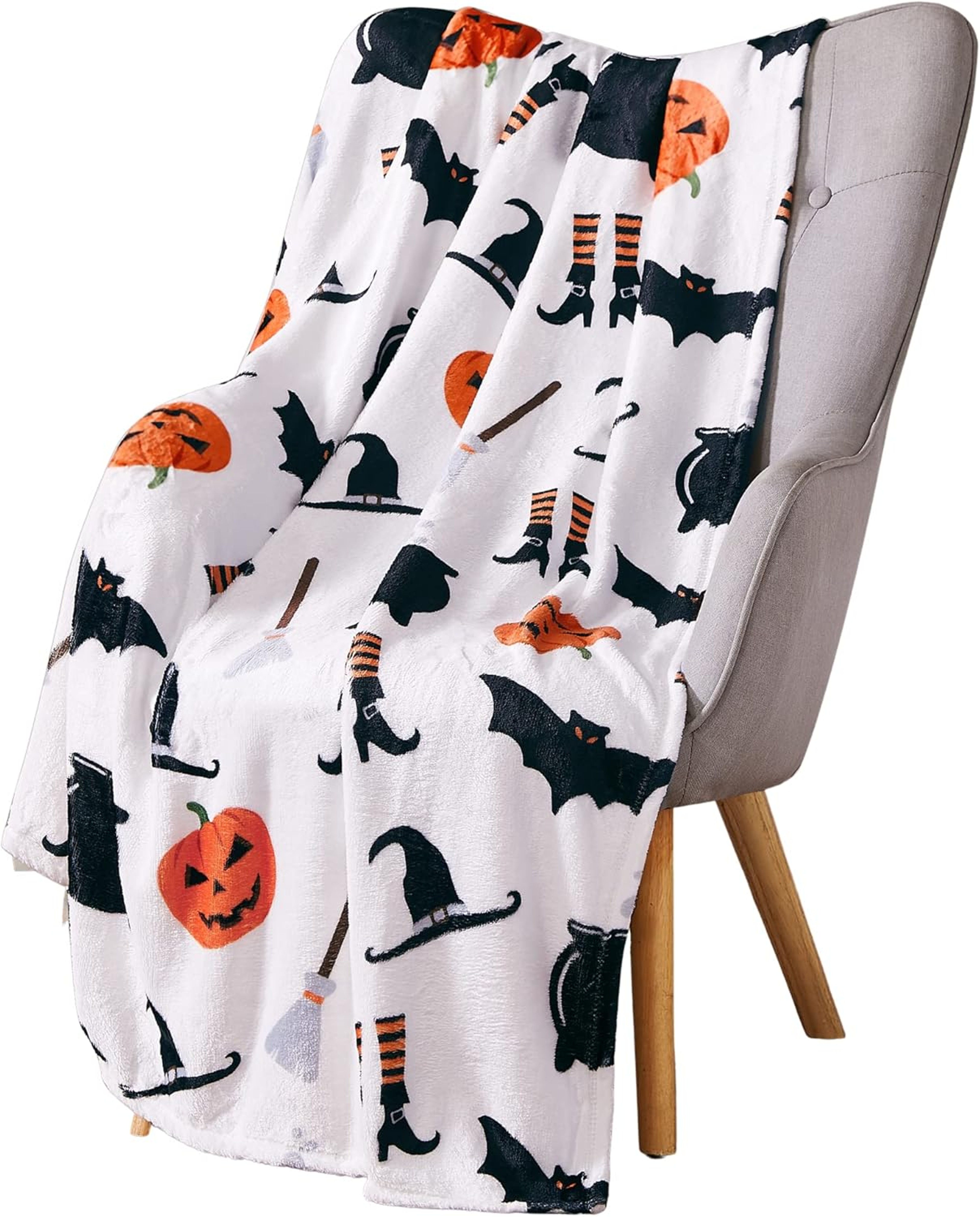 Black Bat Throw Blanket Soft Bat Throw Blanket Flannel Gothic Fleece For Sofa Bed  Travel 0