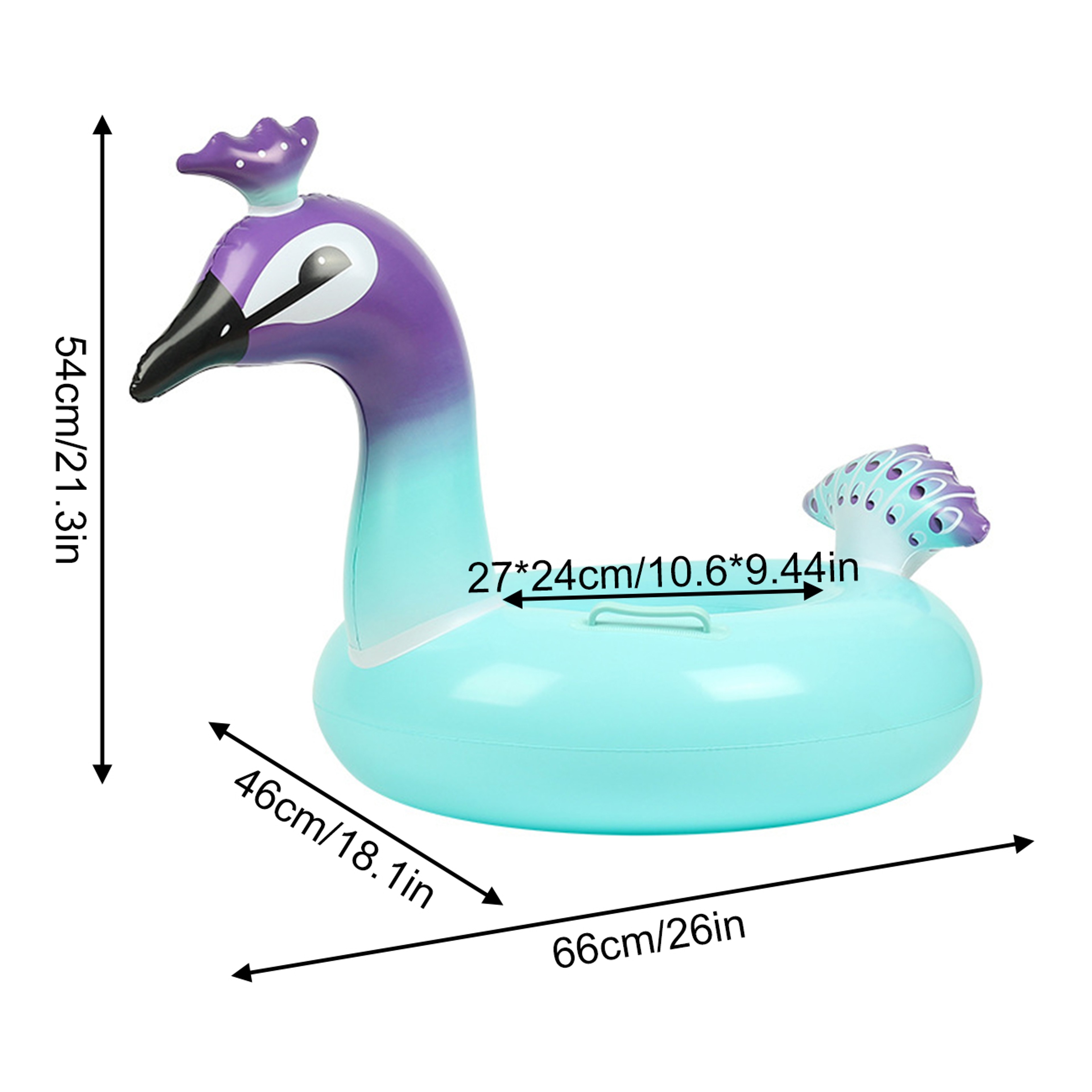 Inflatable Pool Float Raft With Handles Durable Water Float Lounge For Pool Beach  Summer Fun 8