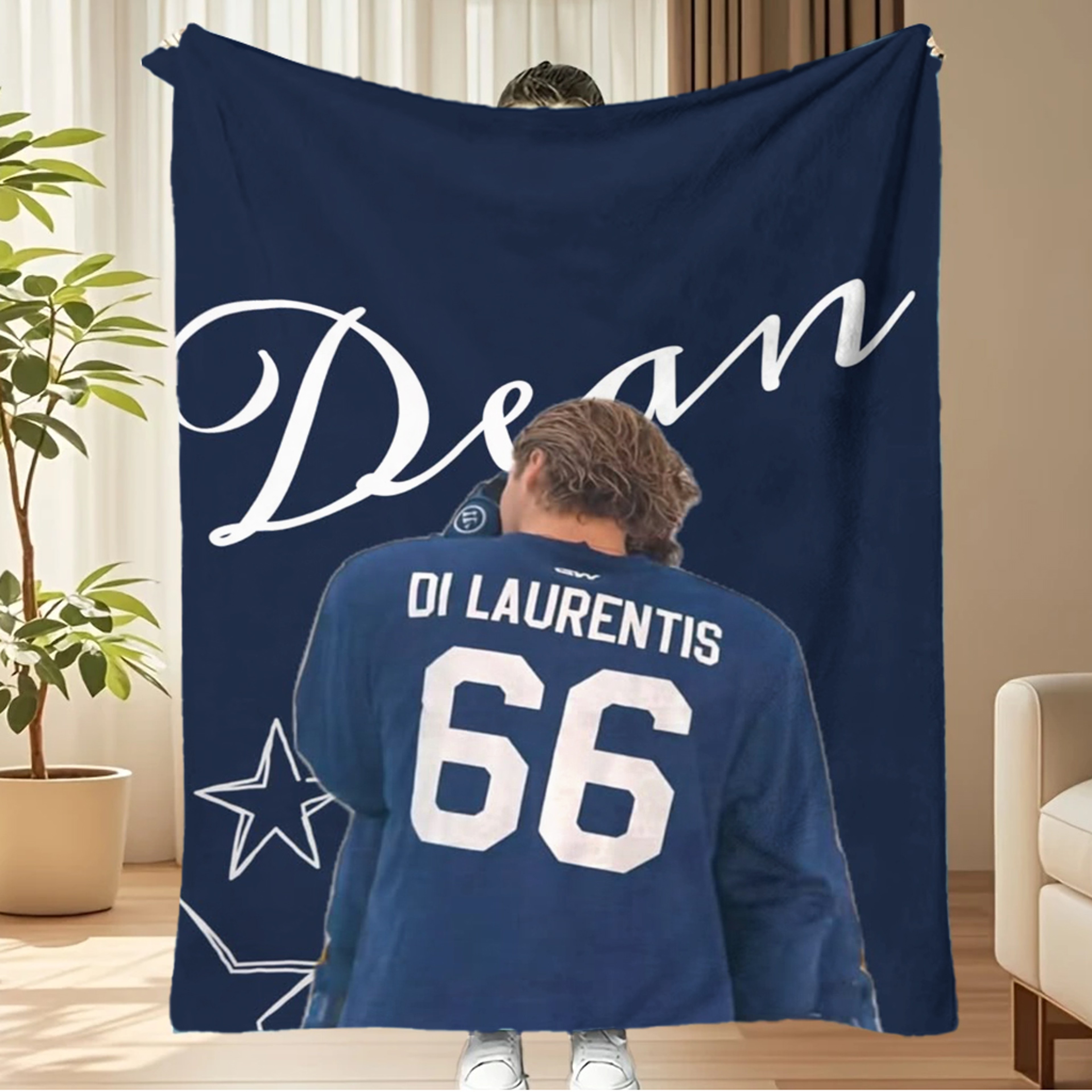 Off Campus Graham Hockey Jersey Blanket Soft Flannel Throw Blanket for Book Lovers – view 7