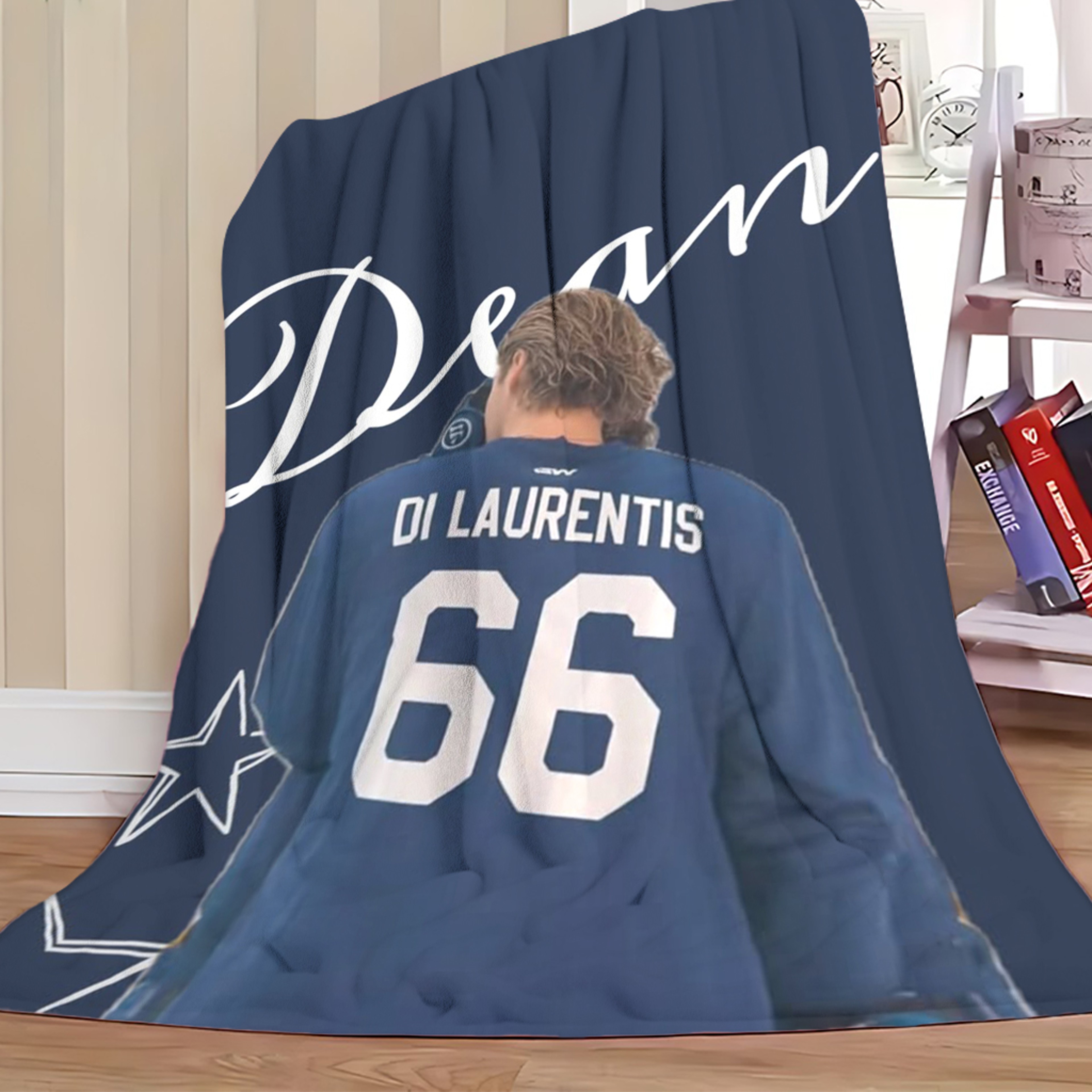 Off Campus Graham Hockey Jersey Blanket Soft Flannel Throw Blanket for Book Lovers – view 6