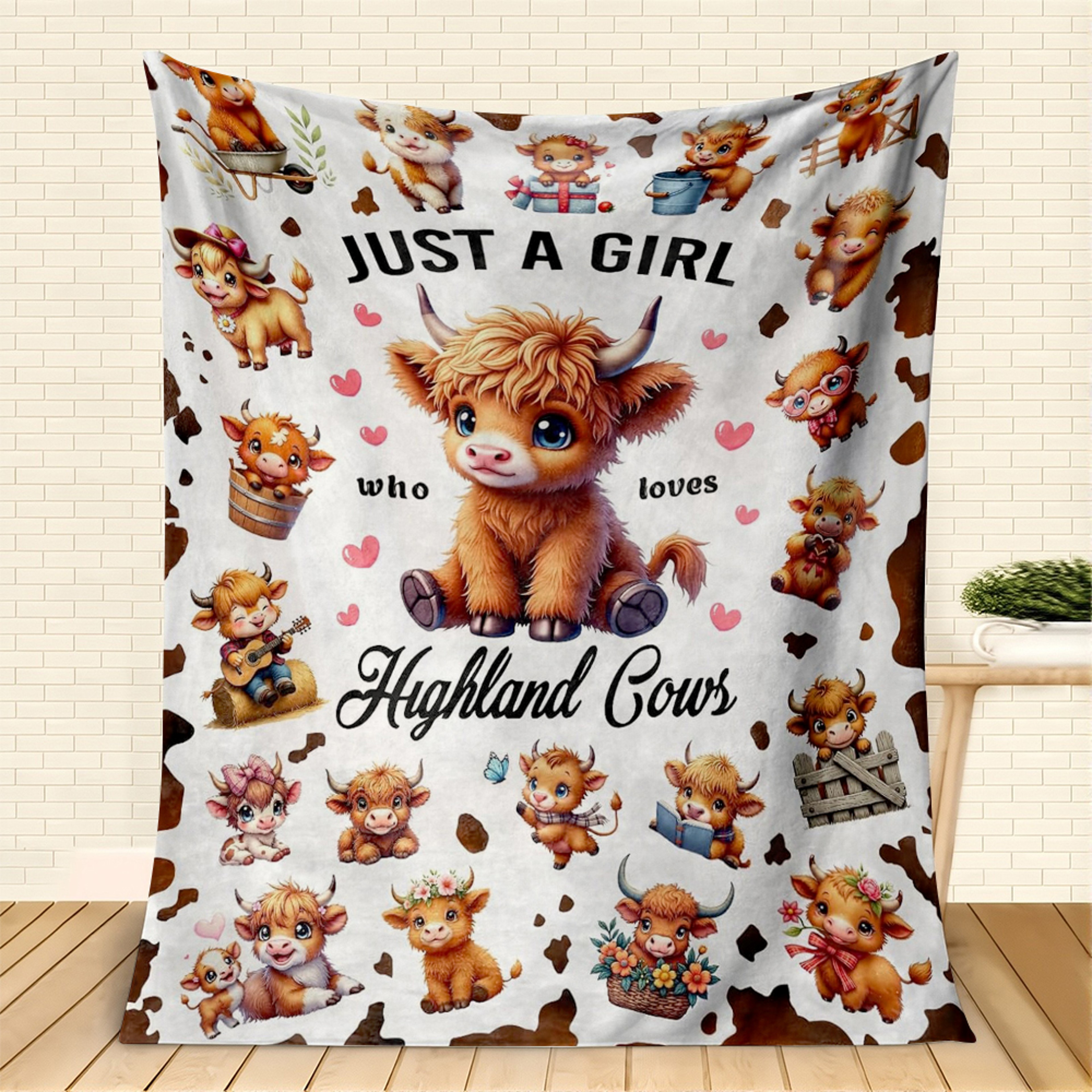 Cute Highland Cow Blanket Soft Flannel Throw Blanket For Couch Bed  Cozy Home Decor 0