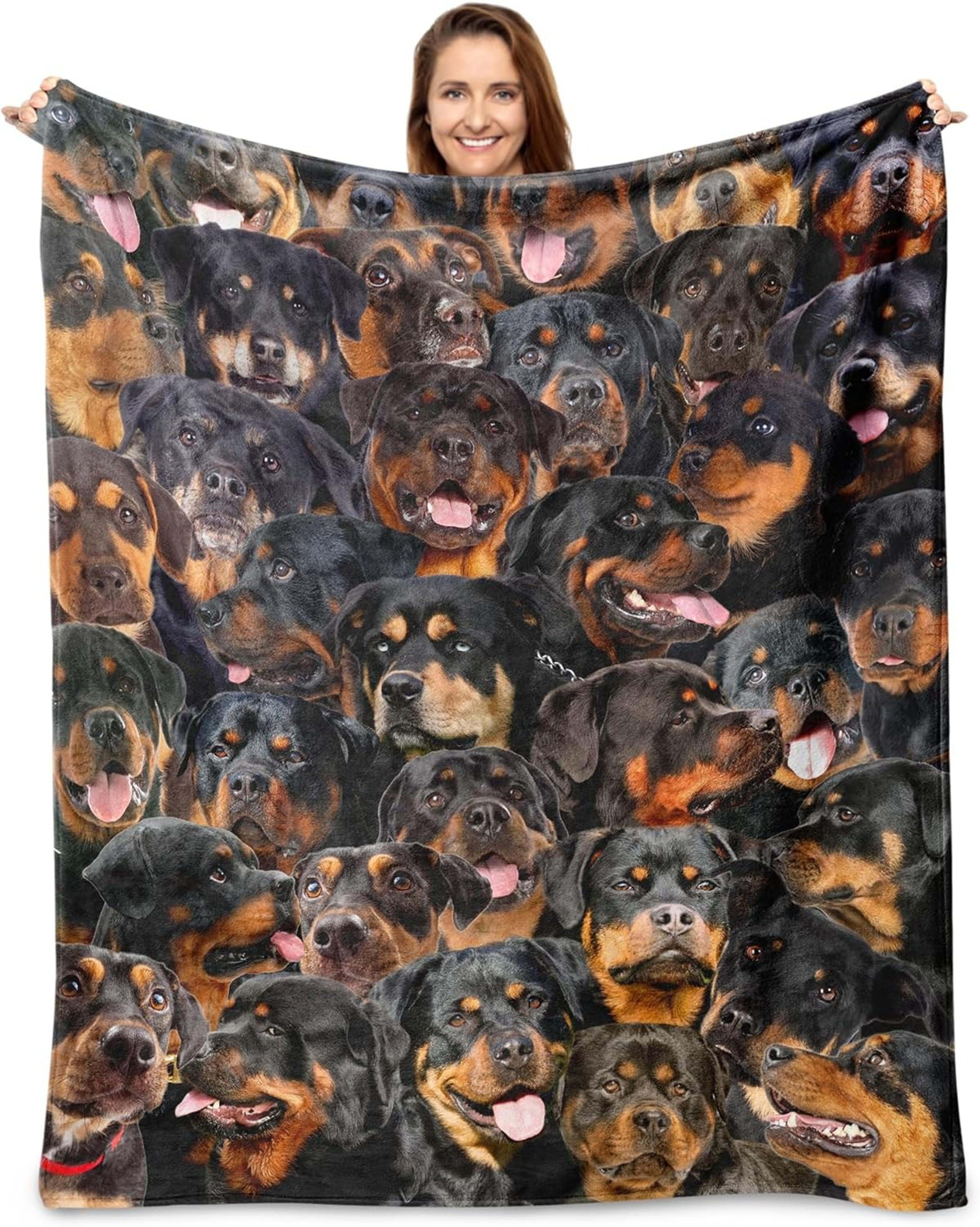 Dog Throw Blanket For Dog Lovers Cute Dog Pattern All Season Cozy Sofa  Travel Blanket 1