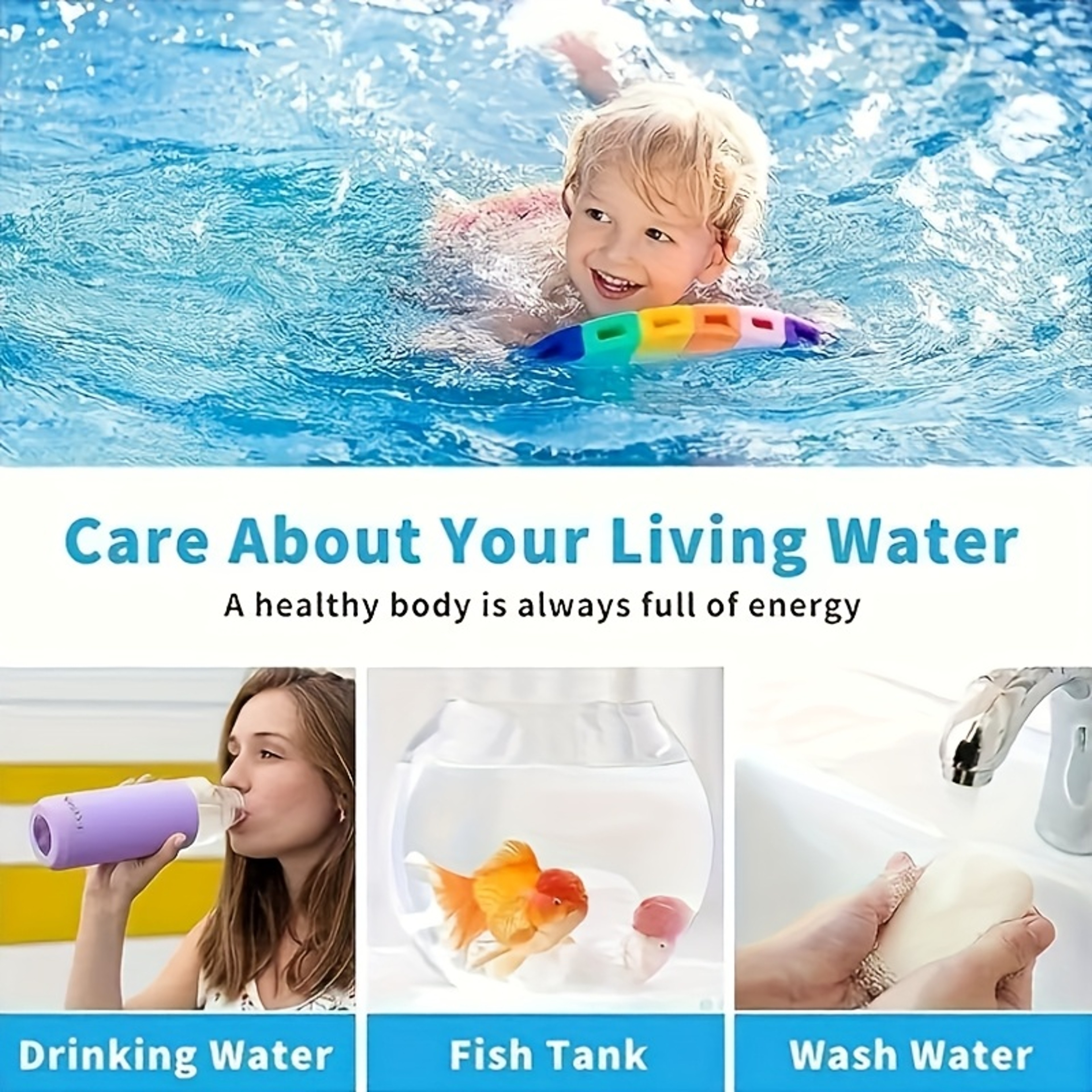 Pool Test Strips For Pool Spa  Aquarium Fast Water Testing Kit For PH Chlorine  Alkalinity 1