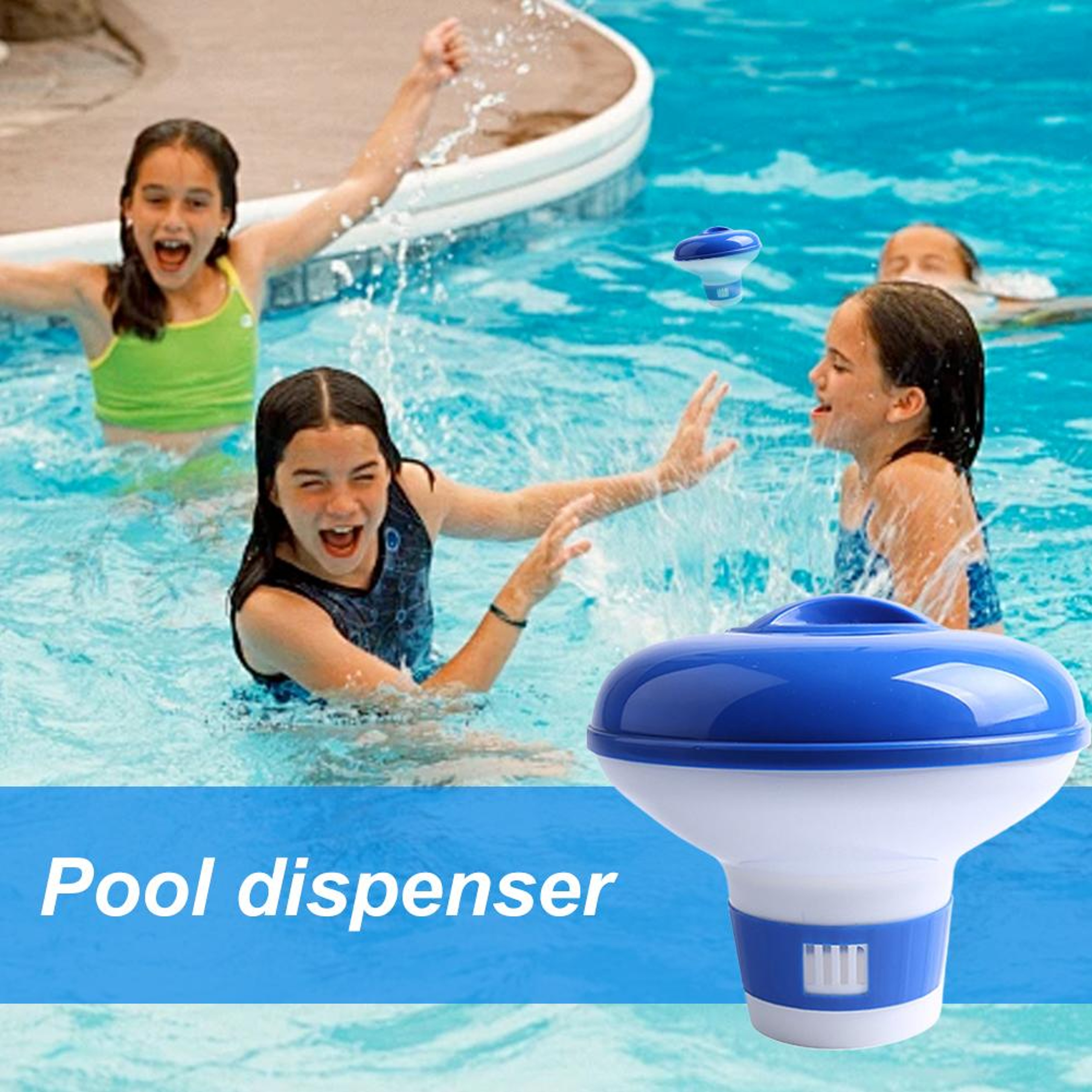 Floating Pool Chlorine Dispenser With Adjustable Flow Control For Spa Hot Tub  Pool Maintenance 0