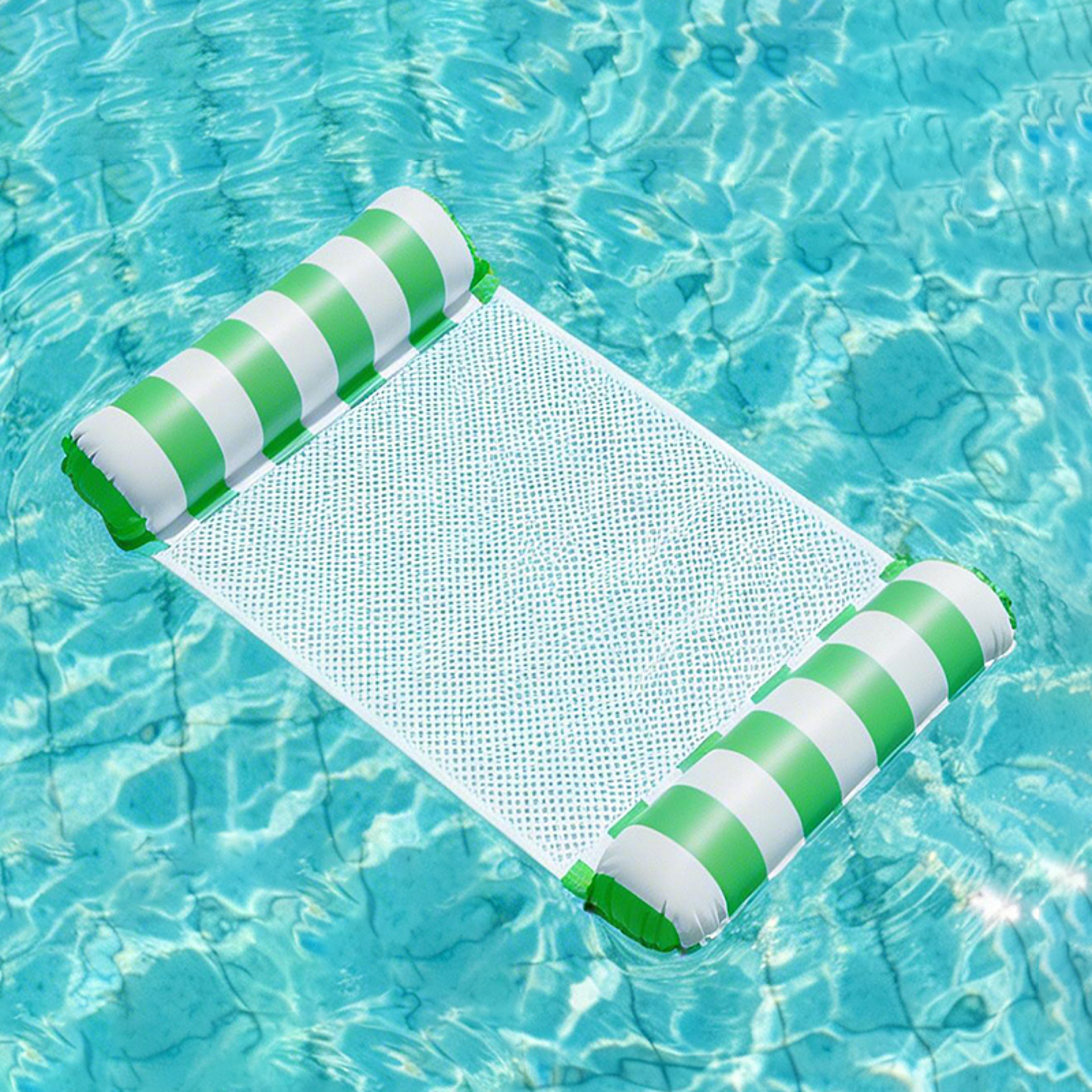 Fruit Print Inflatable Pool Hammock Foldable Water Hammock Float Lounger For Pool Beach  Lake 0