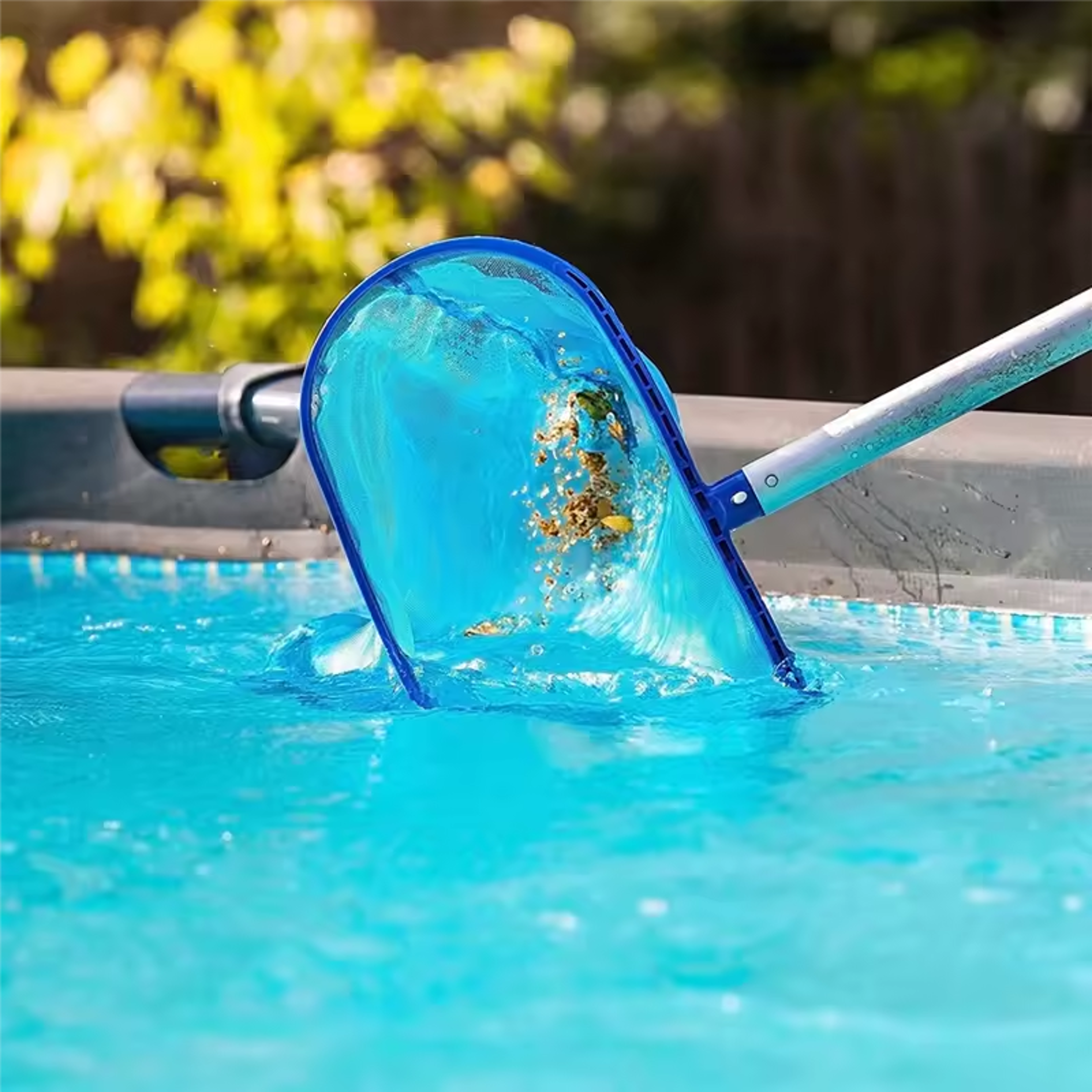 Deep Pool Leaf Skimmer Net Heavy Duty Pool Cleaning Net for Fast Debris & Leaf Removal – view 1