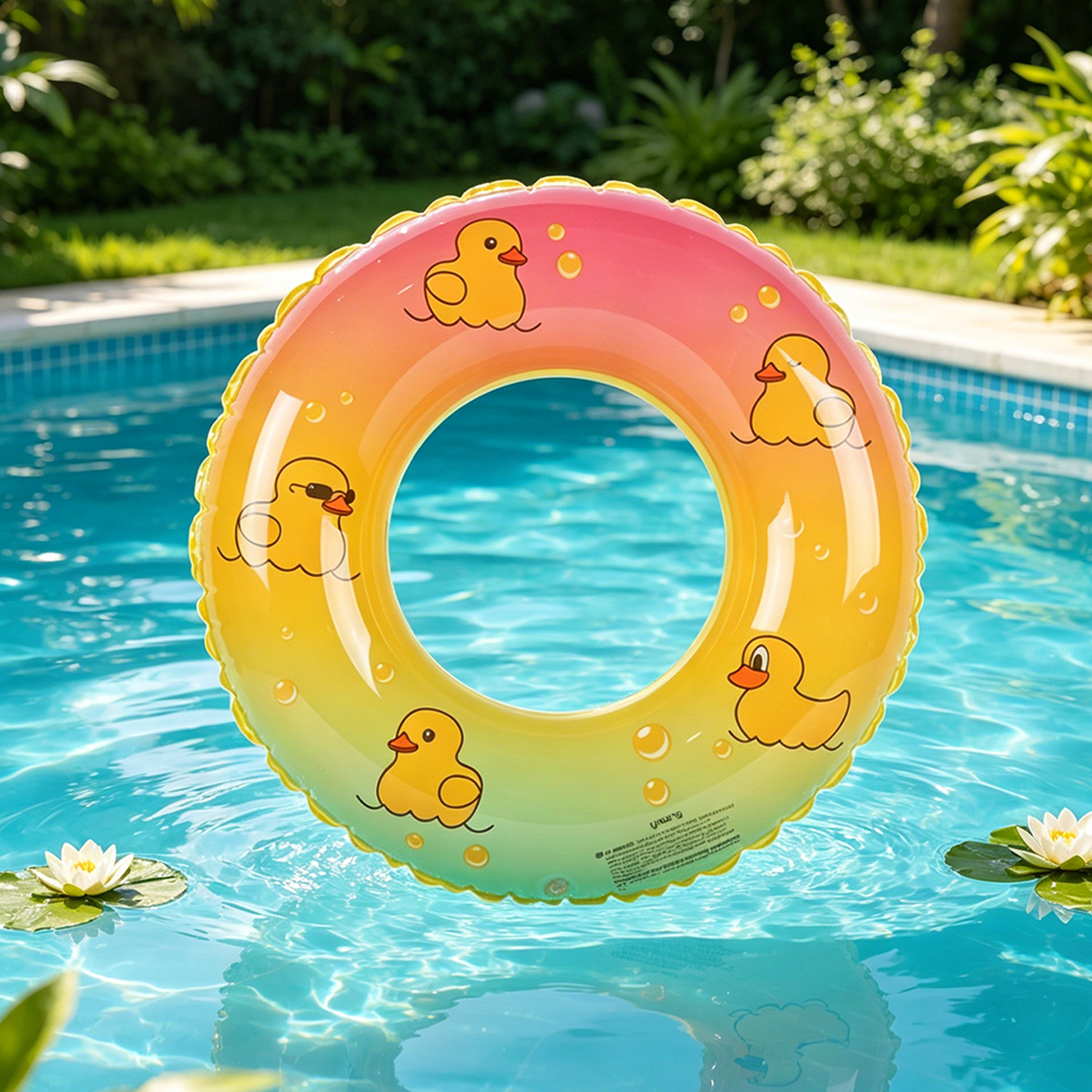Inflatable Pool Float Ring For Adults Durable Pool Tube Ring For Beach  Summer Water Fun 1