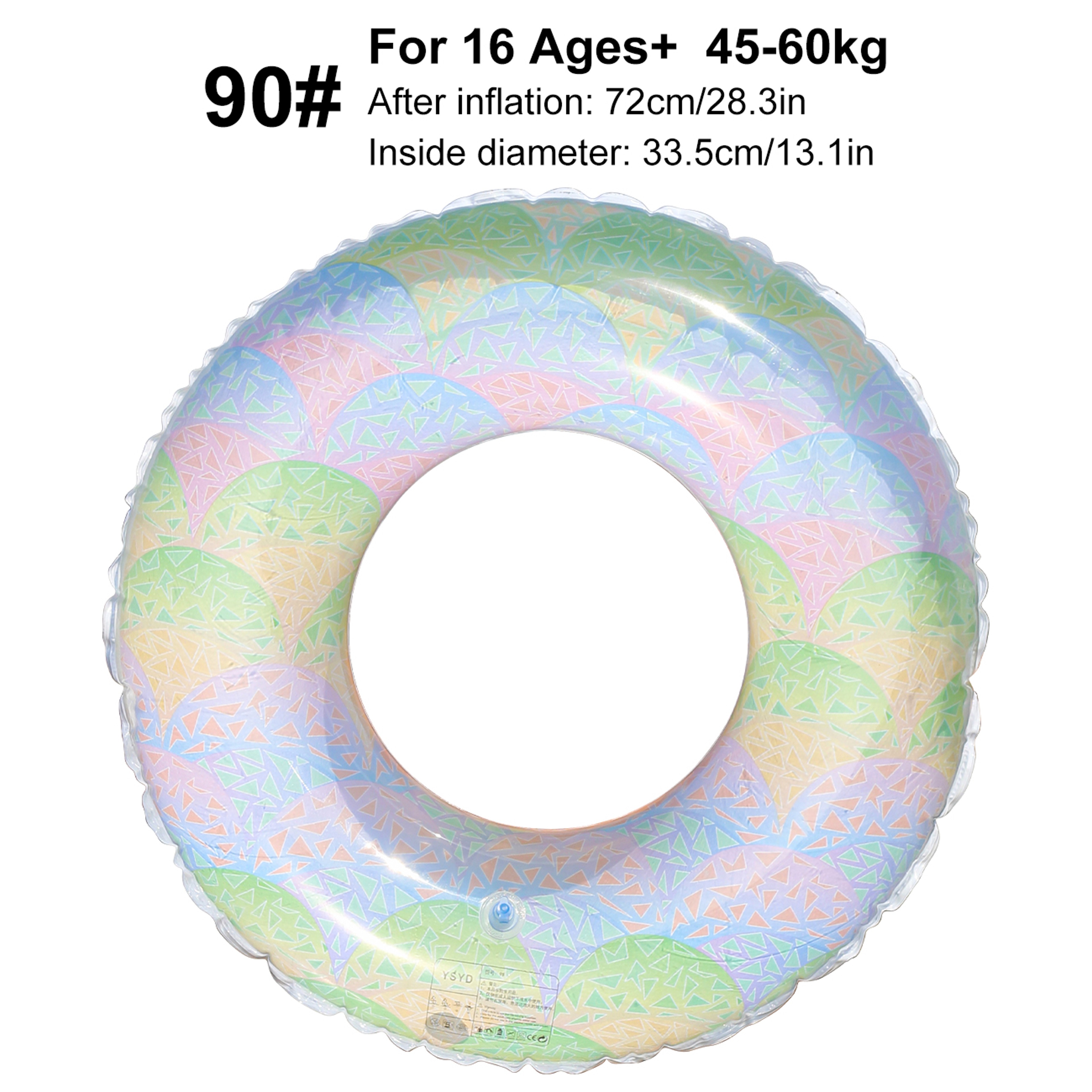Rainbow Adult Swim Ring Durable Rainbow Pool Float Inflatable Swim Tube For Pool  Beach Fun 2