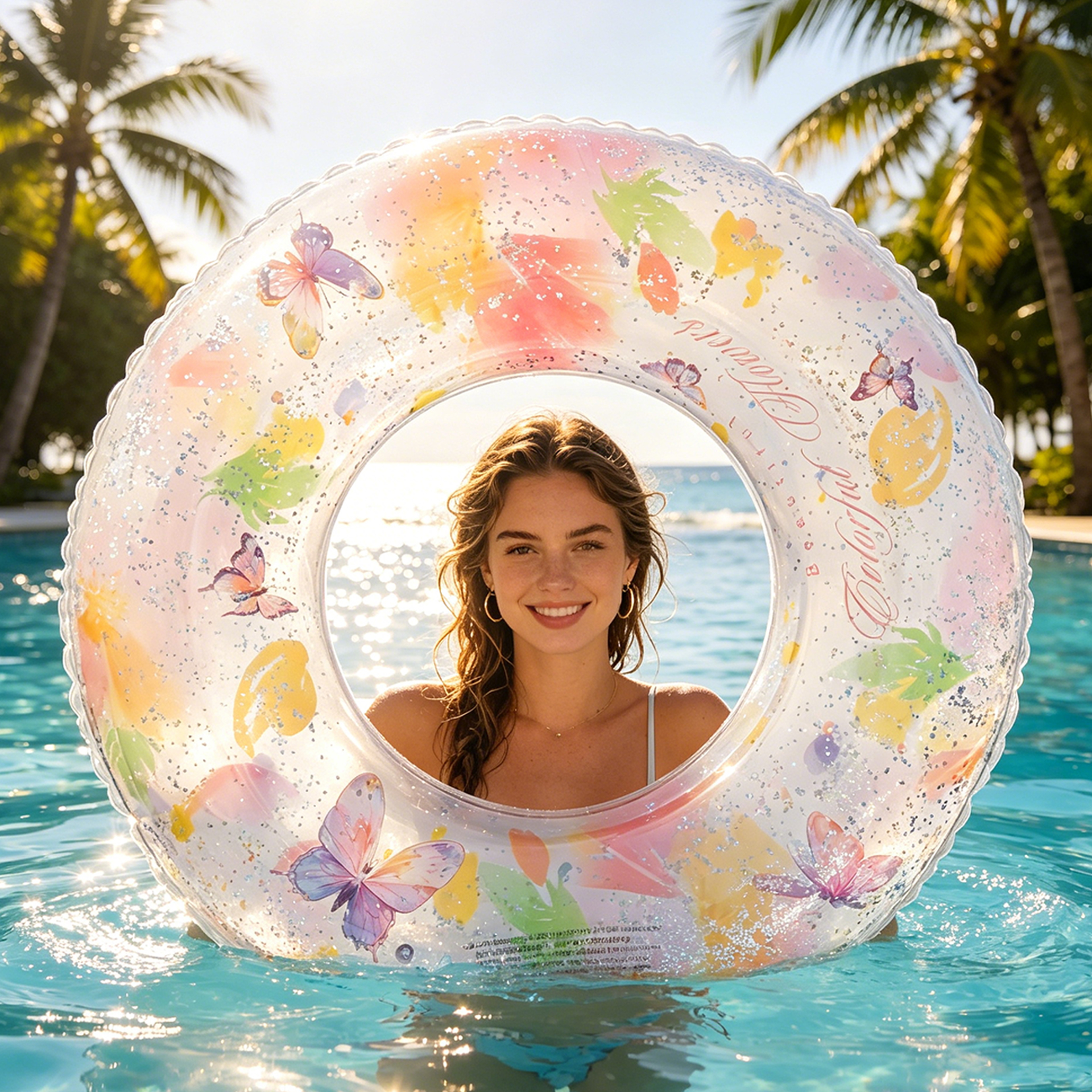 Large Adult Swim Ring Heavy Duty Inflatable Pool Float For Beach Pool  Summer Parties 0