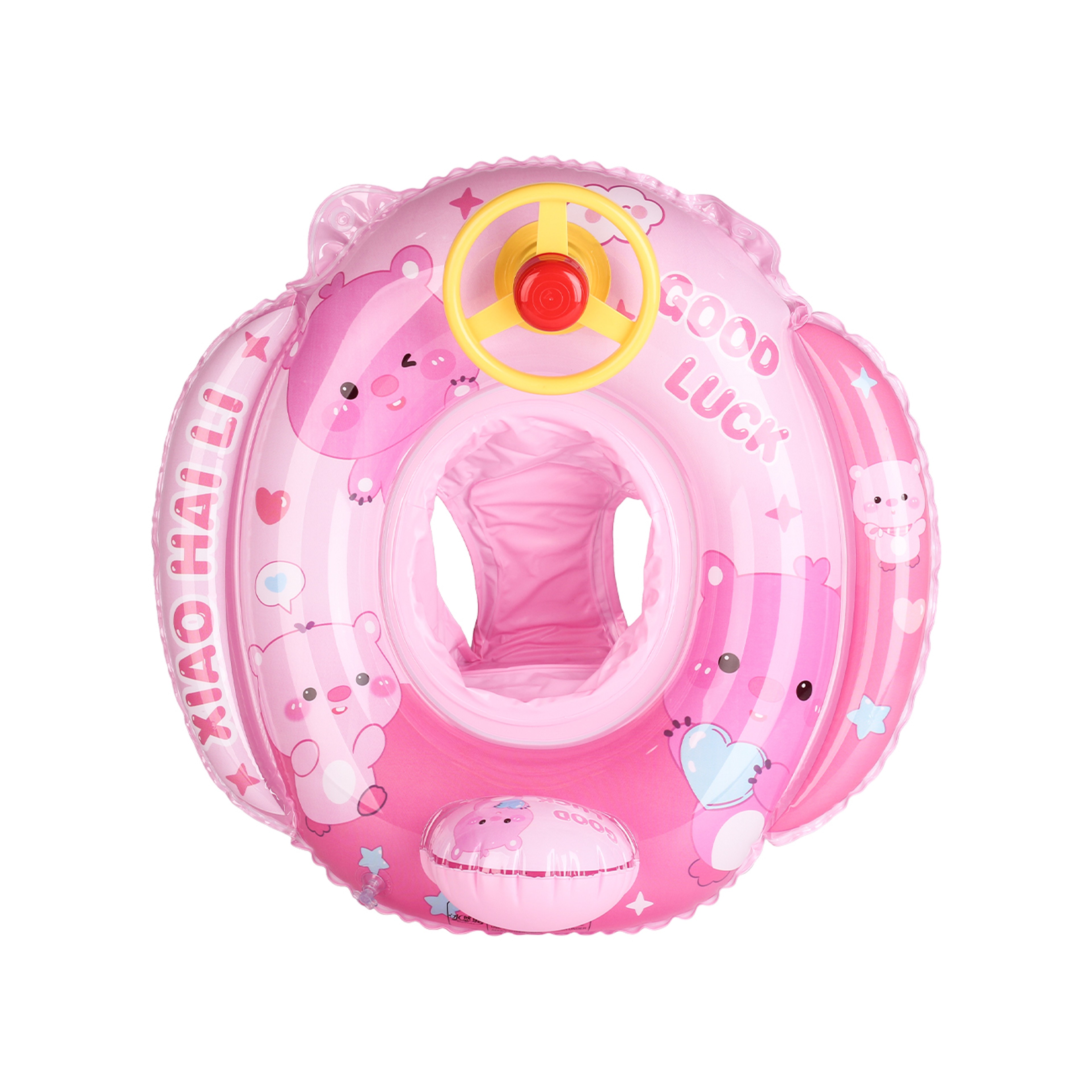 Kids Inflatable Pool Float With Steering Wheel Comfortable PVC Swimming Seat Ring For Summer Pool   3