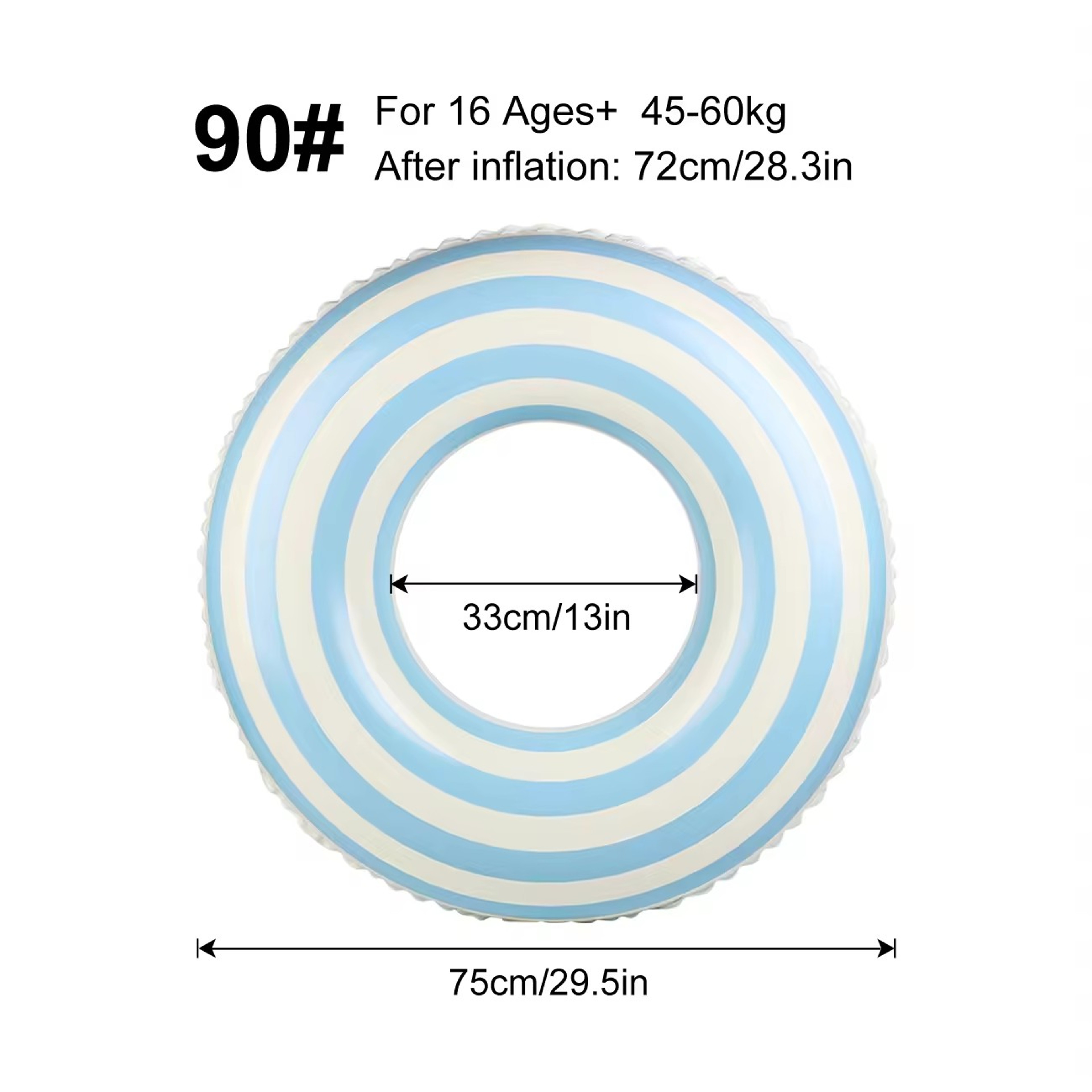 Inflatable Pool Float Swim Ring For Kids  Adults Durable Beach  Pool Swimming Tube 6