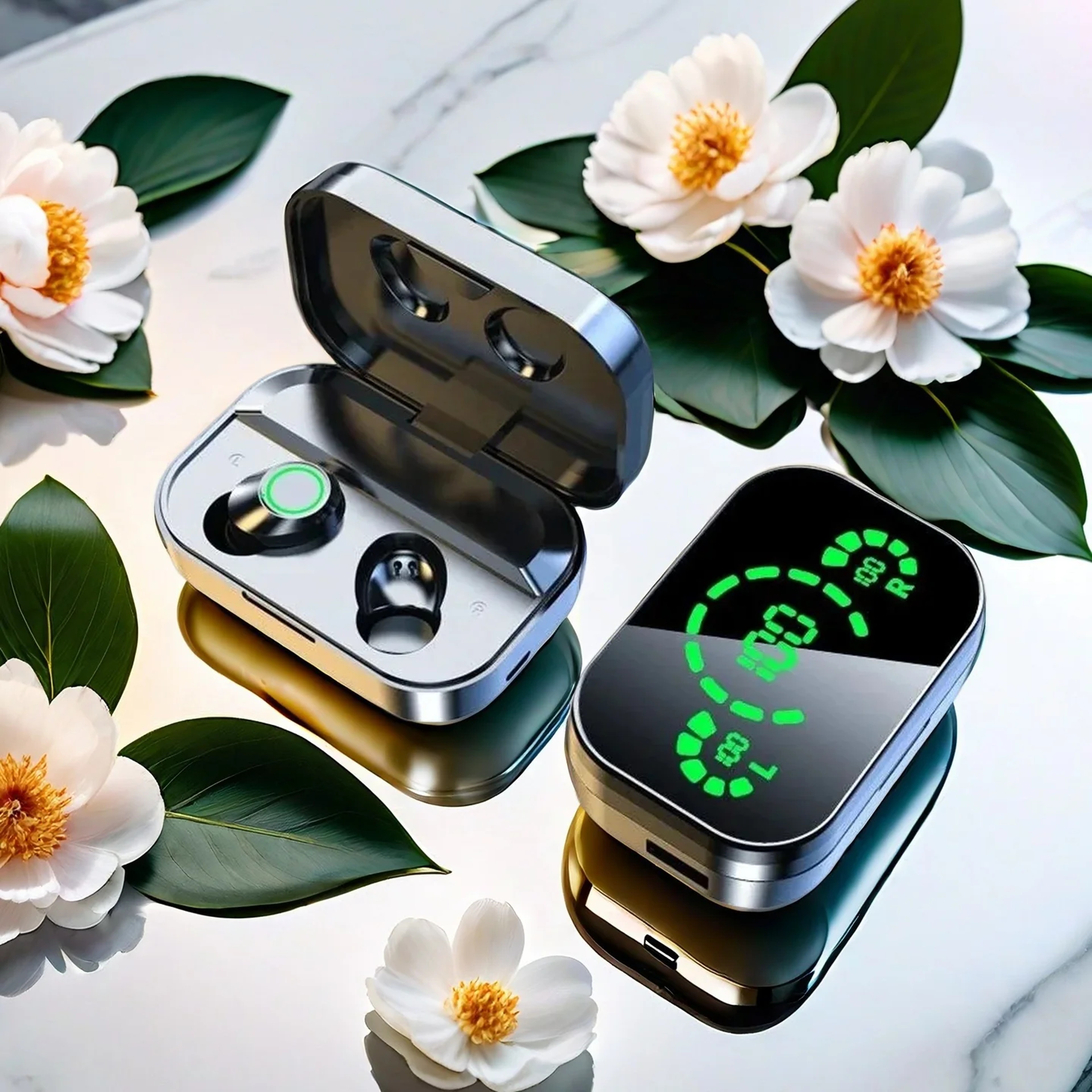 Wireless Bluetooth Earbuds With LED Charging Case Built In Mic  TWS Stereo Sound 2