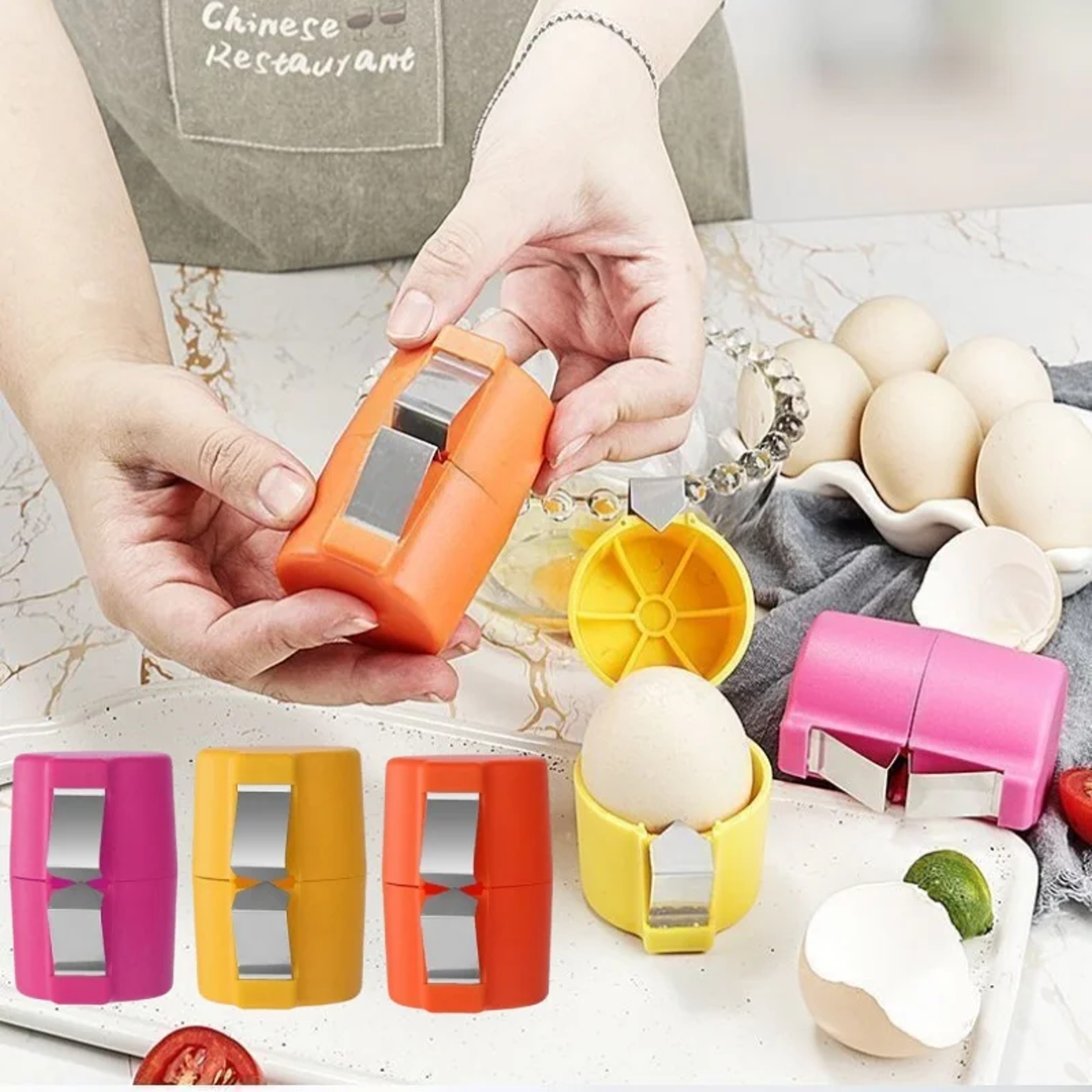 Professional Egg Shell Opener & Egg Cracker Tool for Clean, Mess Free Baking and Cooking – view 1