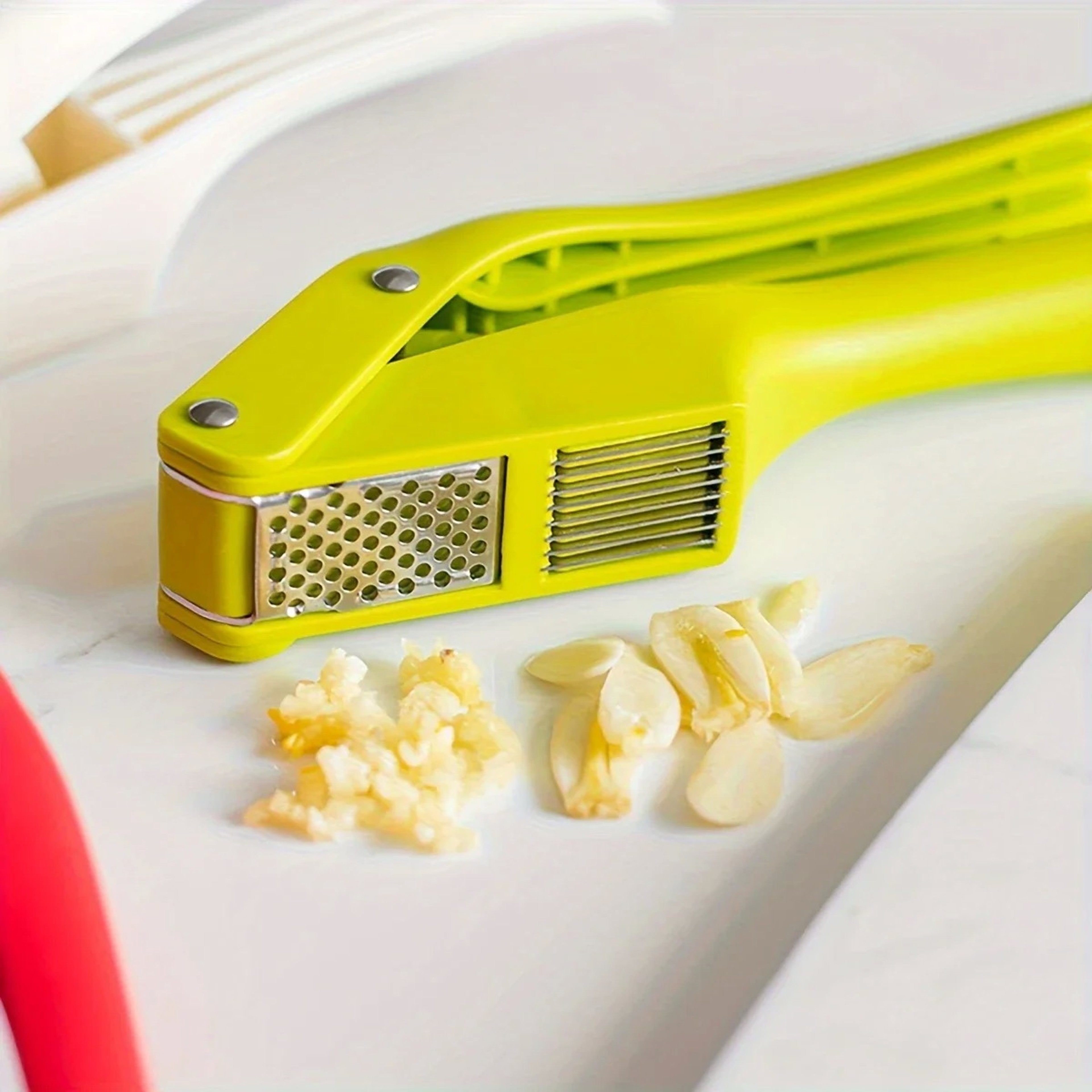 Garlic Press & Garlic Slicer Manual Garlic Mincer with Easy Grip Handle – view 5