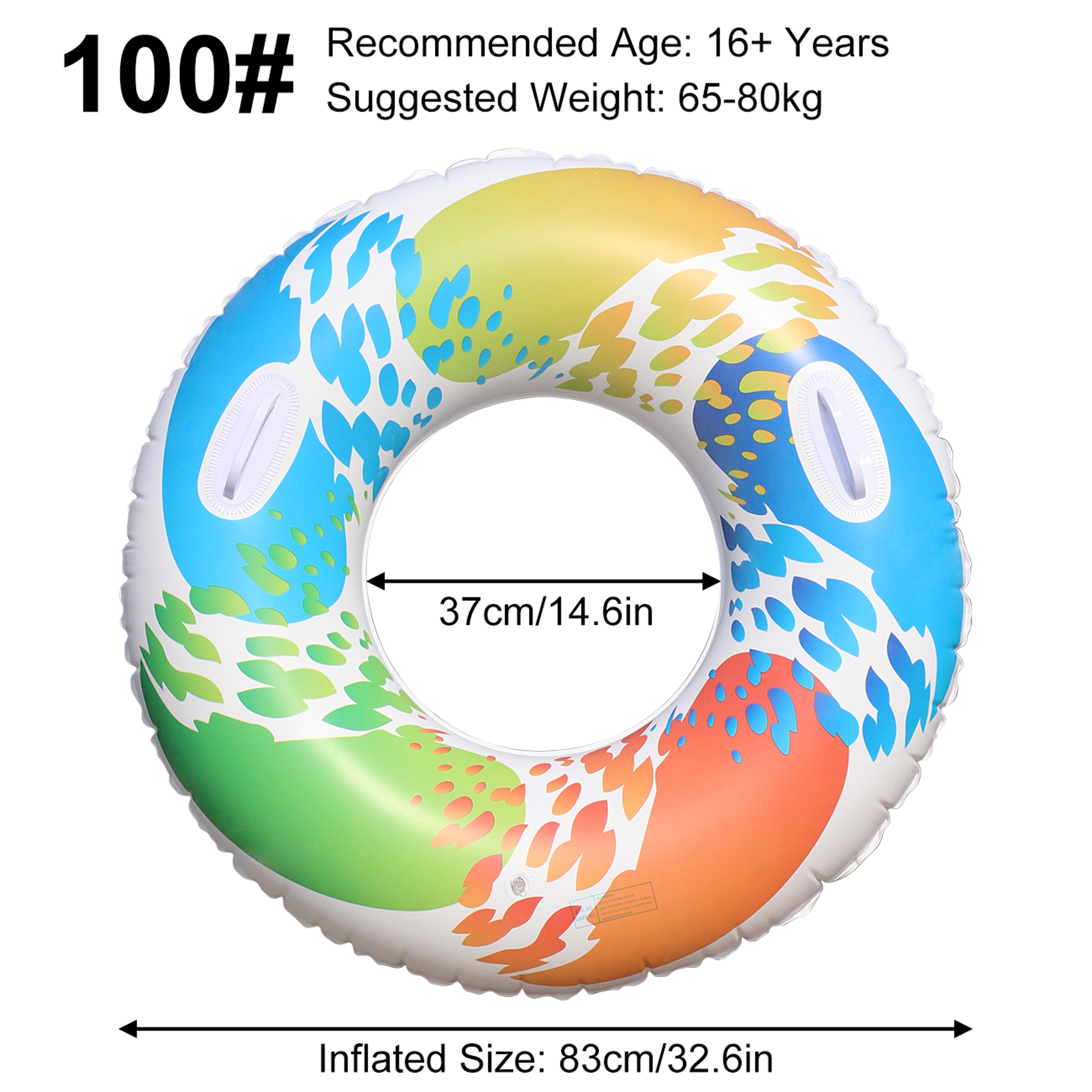 Summer Grip Inflatable Pool Float Swim Ring With Dual Handles Durable PVC Beach Float For Pool  Lak 2