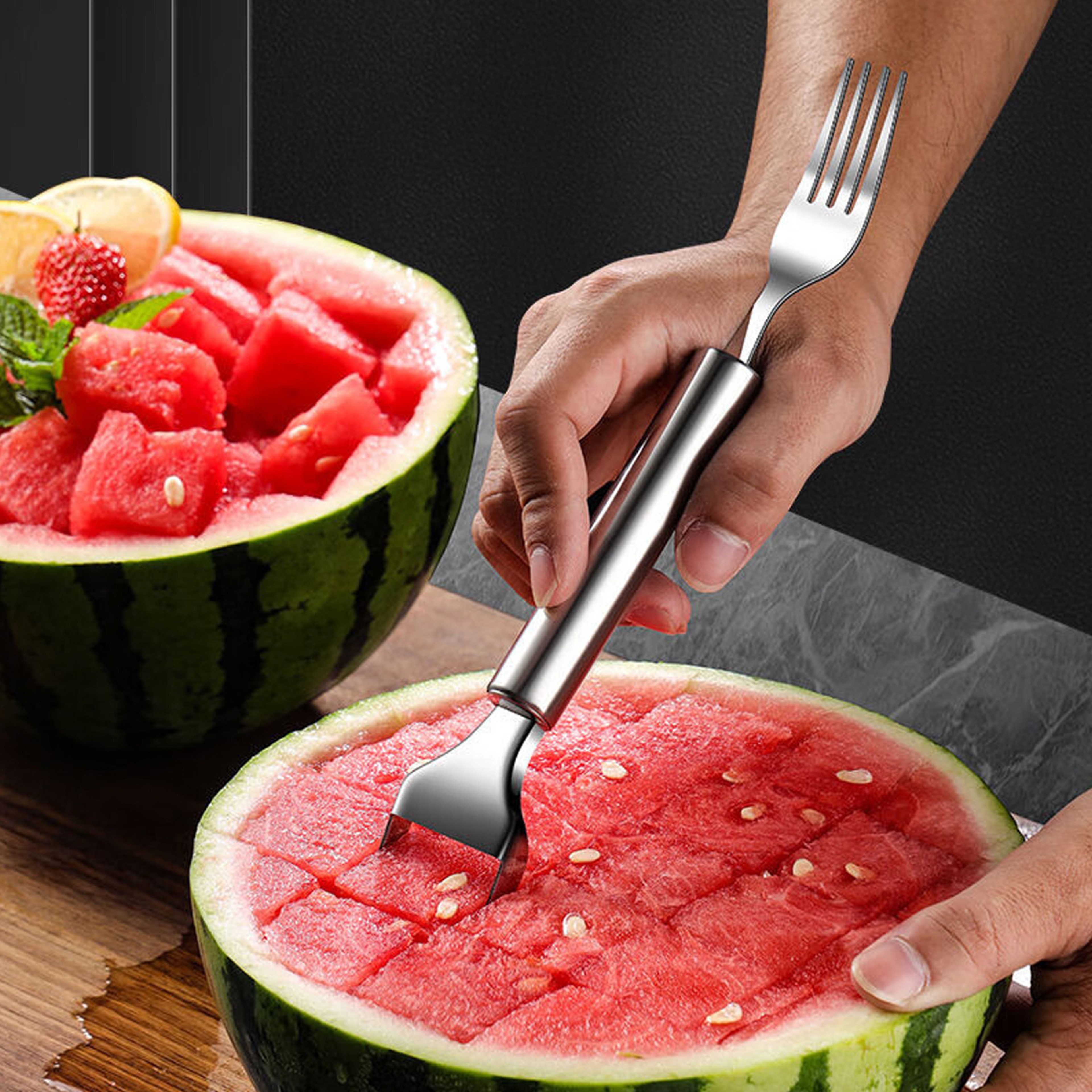 Watermelon Slicer & Stainless Steel Fruit Fork Dual Head Fruit Cutter Tool – view 1