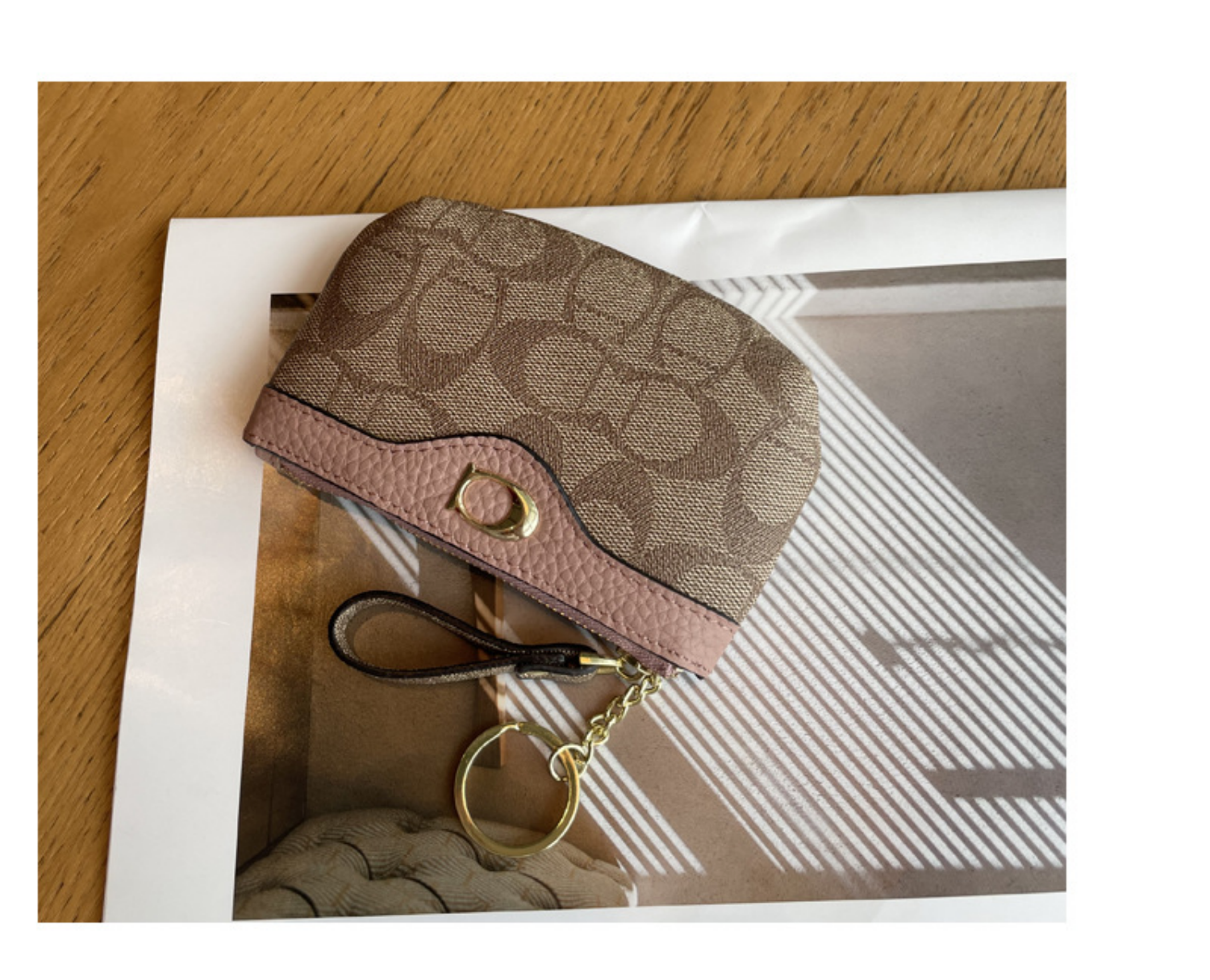 Classic Floral Womens Mini Wallet Compact Leather Card Holder & Small Coin Purse – view 4