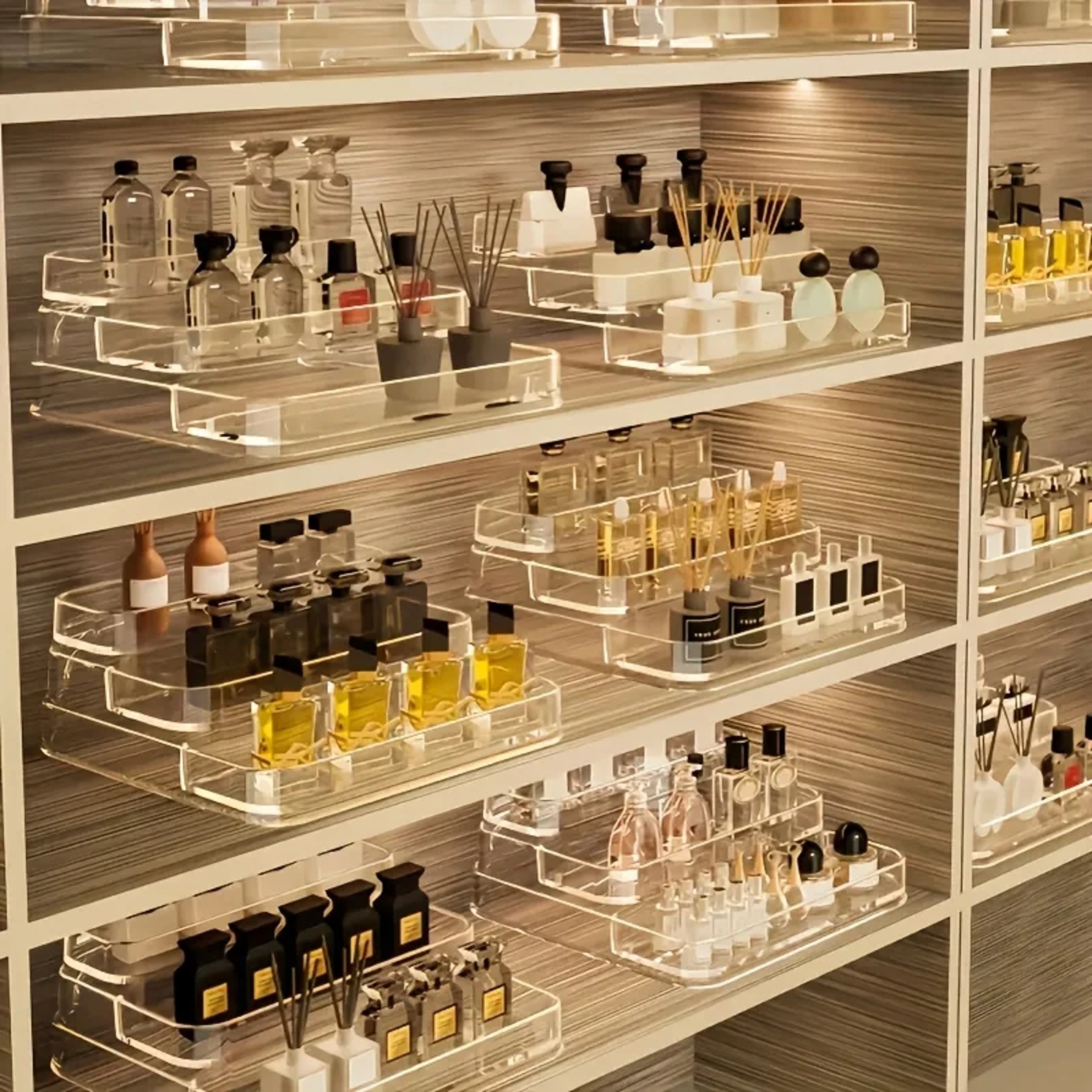 Clear Perfume Organizer and Cosmetic Storage Box for Vanity and Countertop – view 2