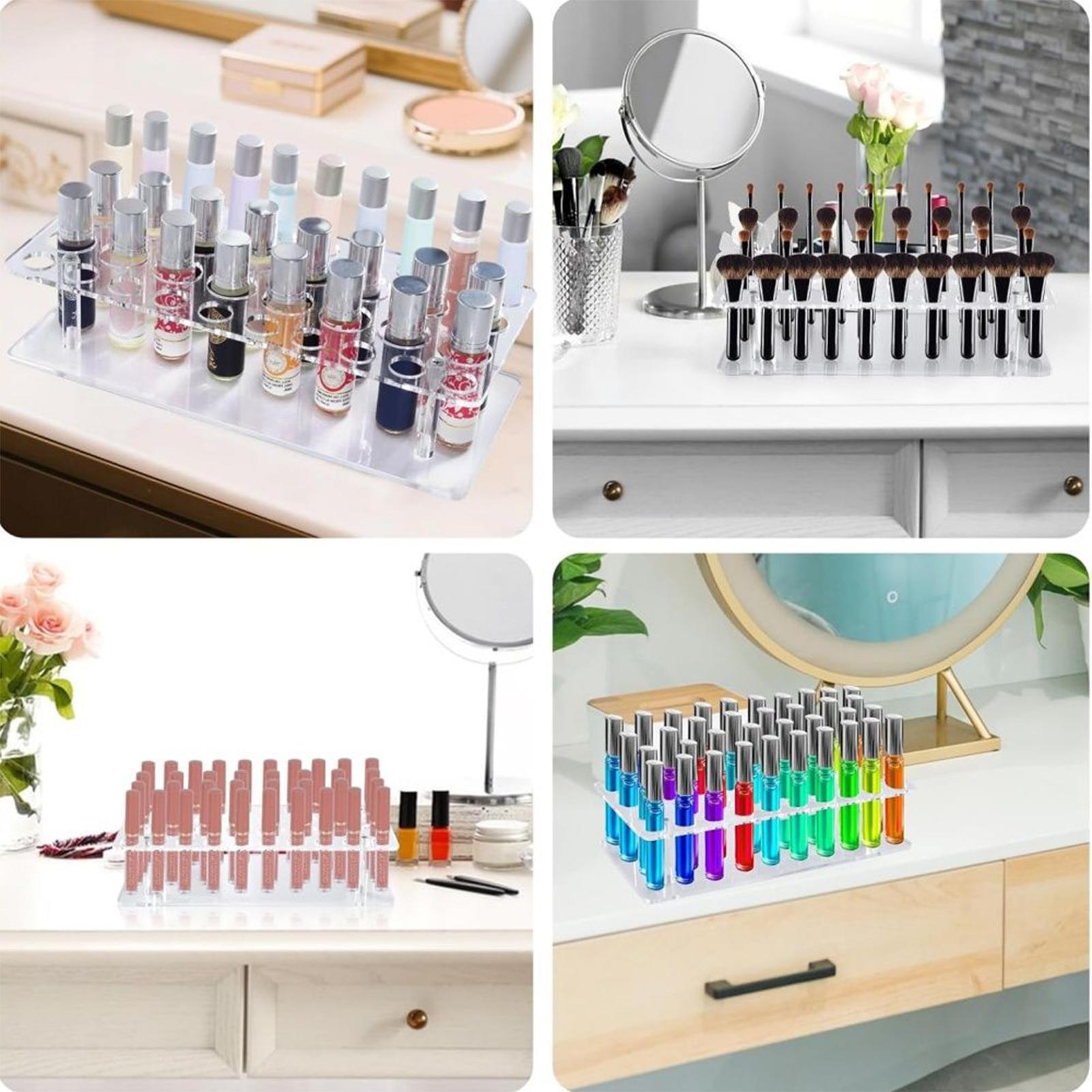 Acrylic Rollerball Perfume Organizer and Clear Perfume Display Stand – view 6