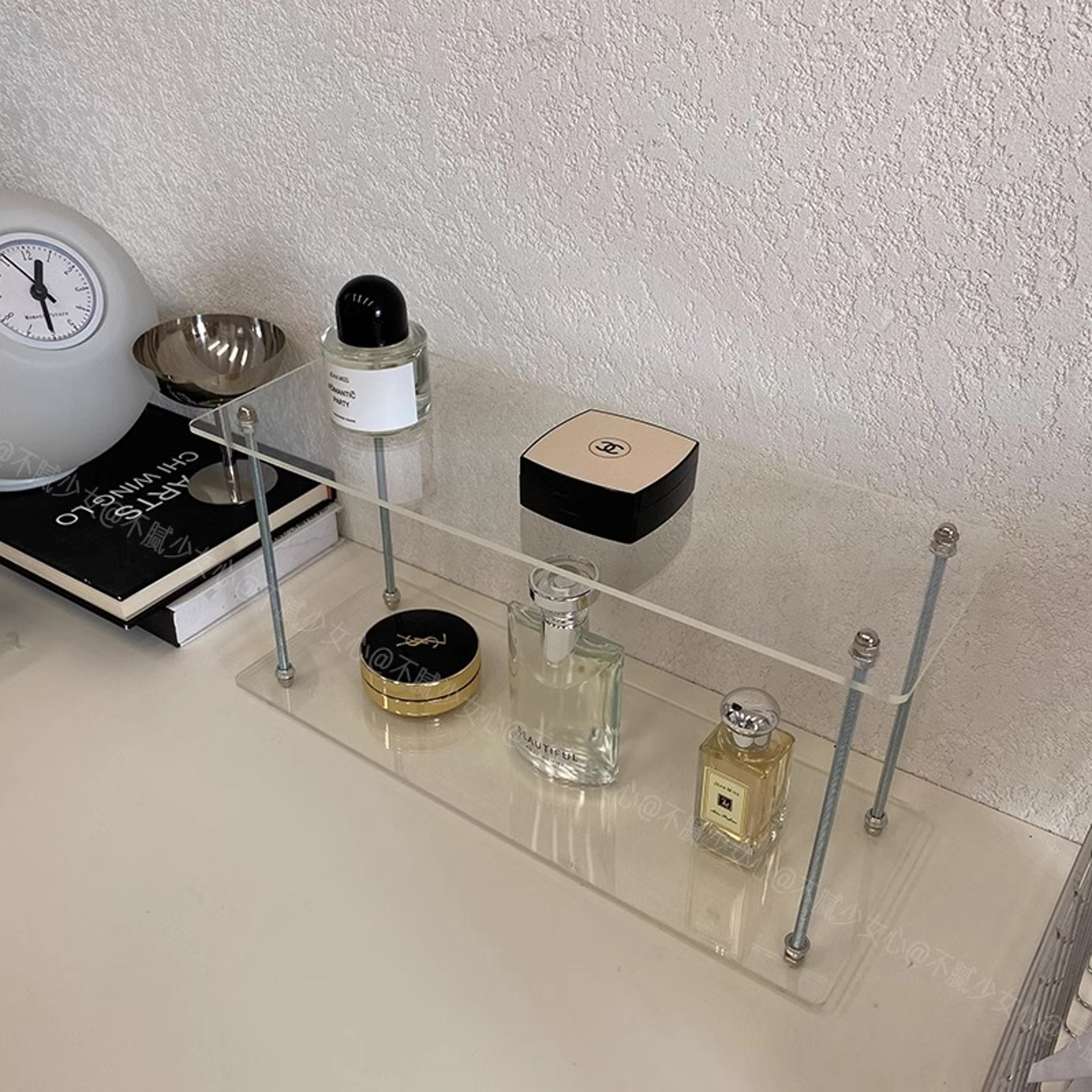 Adjustable Acrylic Perfume Organizer Clear Tiered Perfume Display Stand for Vanity & Cosmetics – view 4